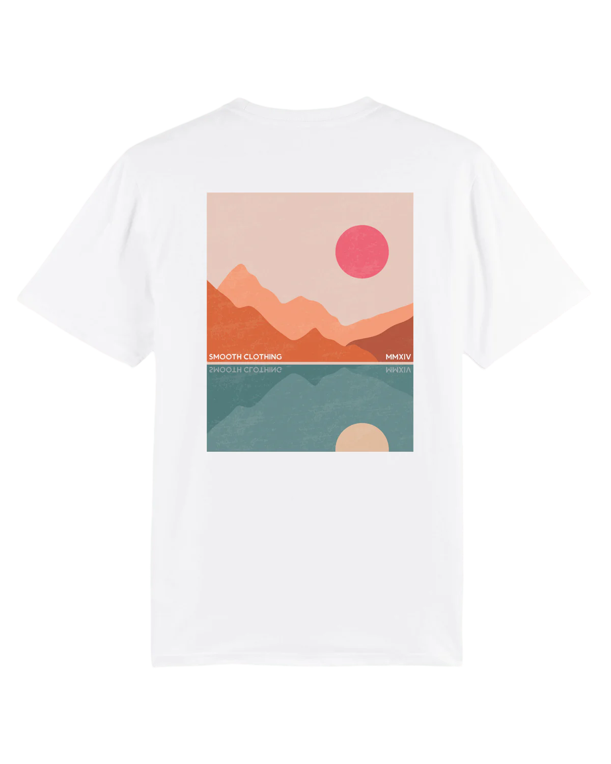 White T / Mountains Front+Back Men