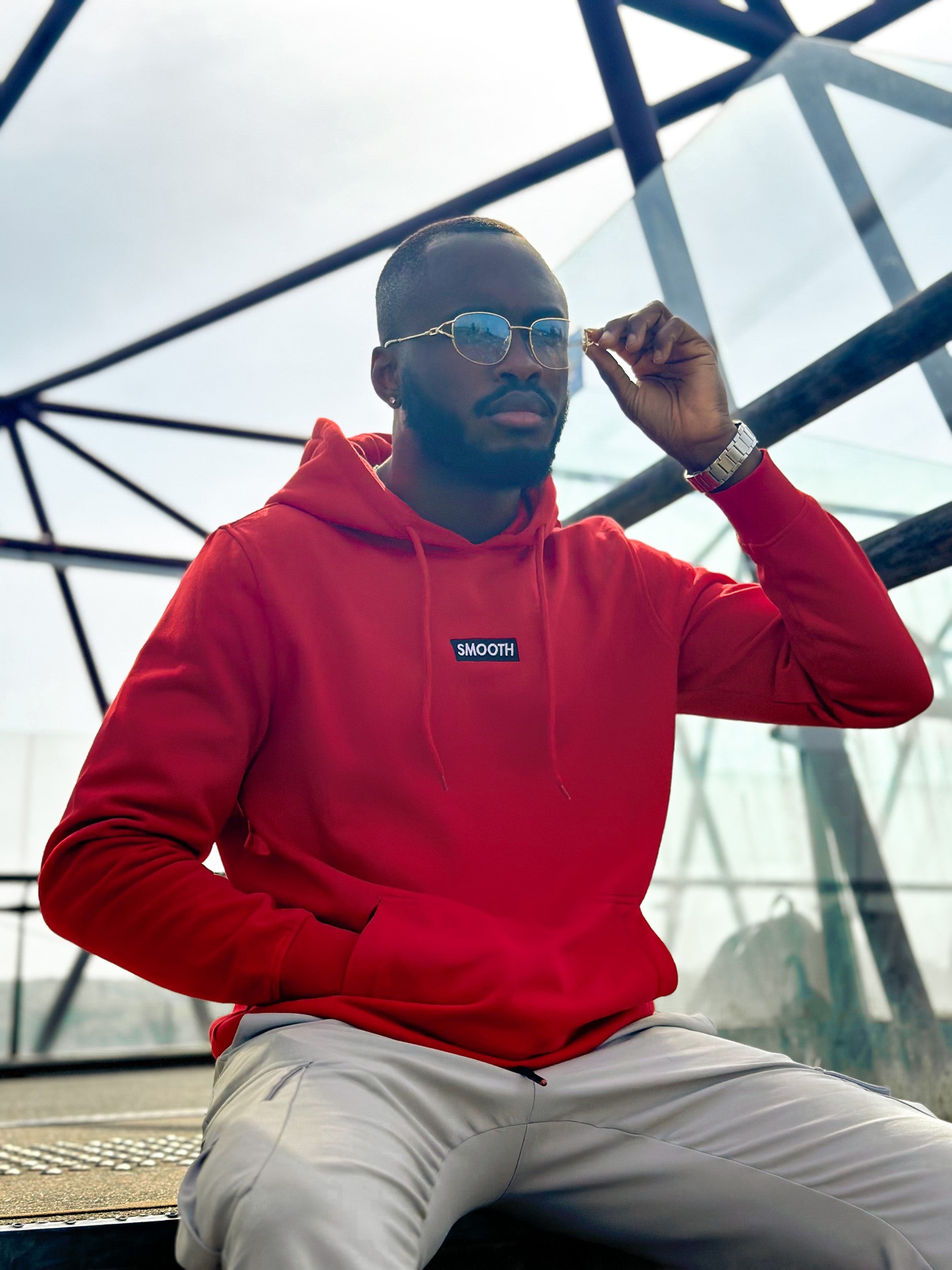 Red Hoodie / Black Box Men