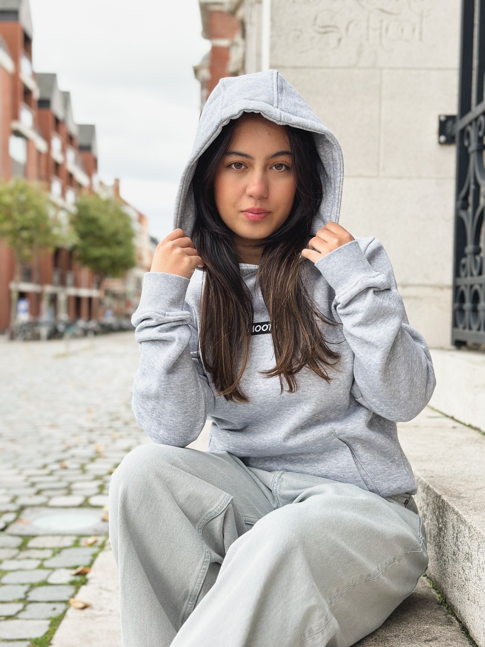 Grey Hoodie / Black Box Women