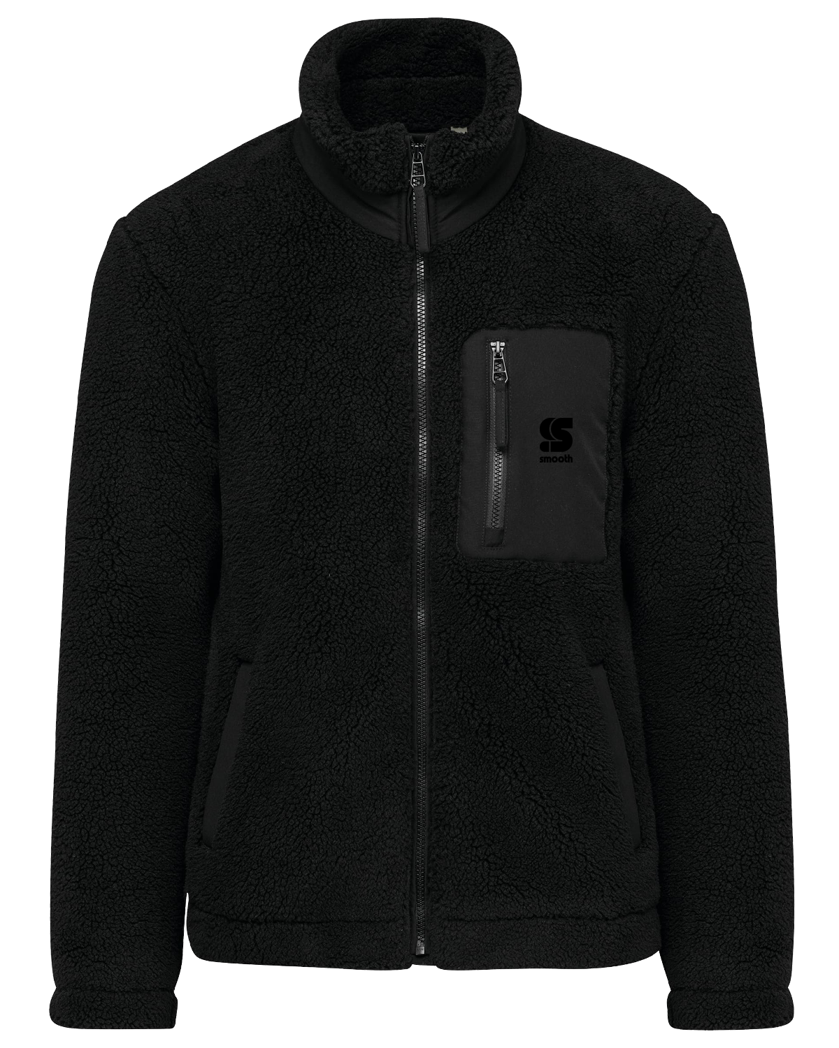 Black Sherpa Jacket / S Embroidery