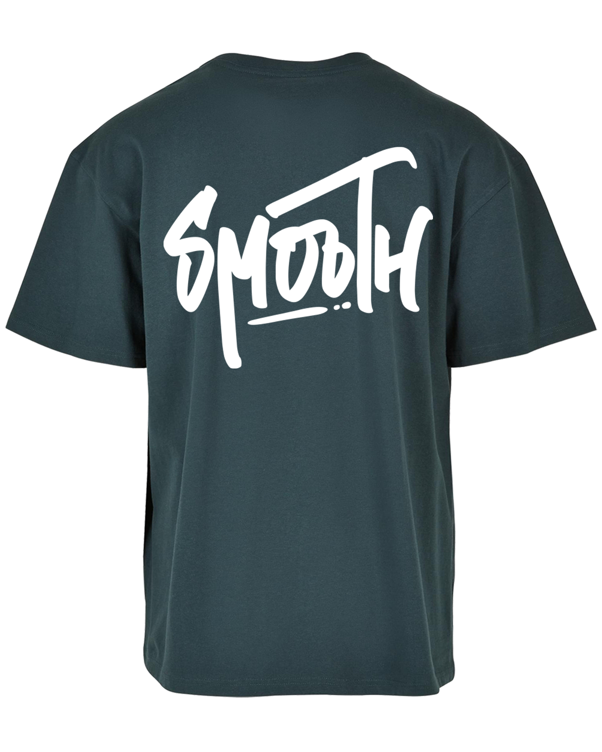 Bottle Green Heavy T / Dainty White Front+Back Men