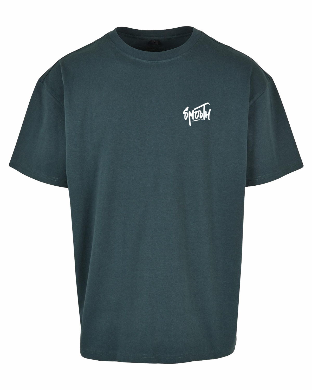 Bottle Green Heavy T / Dainty White Front+Back Men
