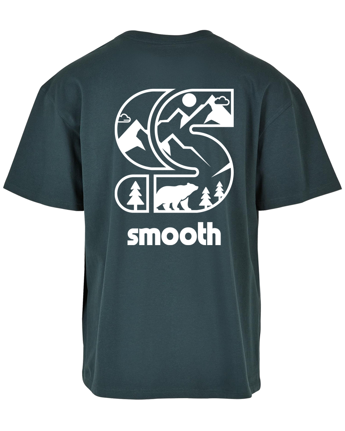 Bottle Green Heavy T / S Mountains