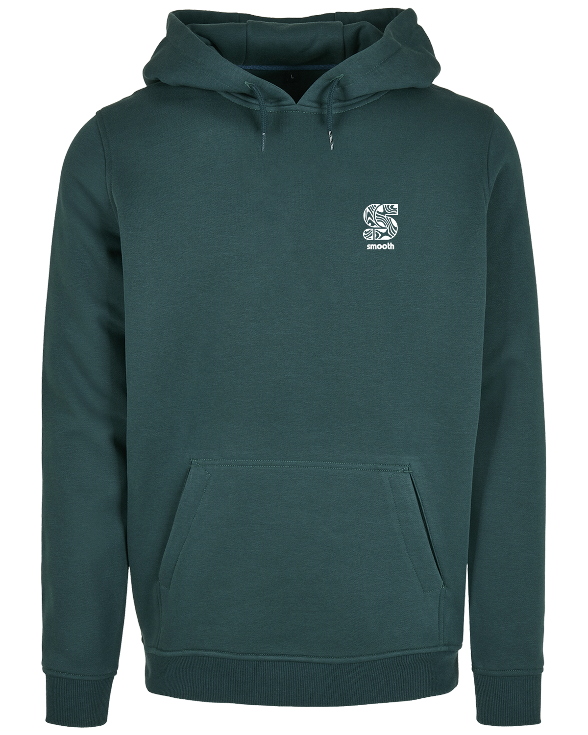 Bottle Green Hoodie / S Pattern White Front+Back Women