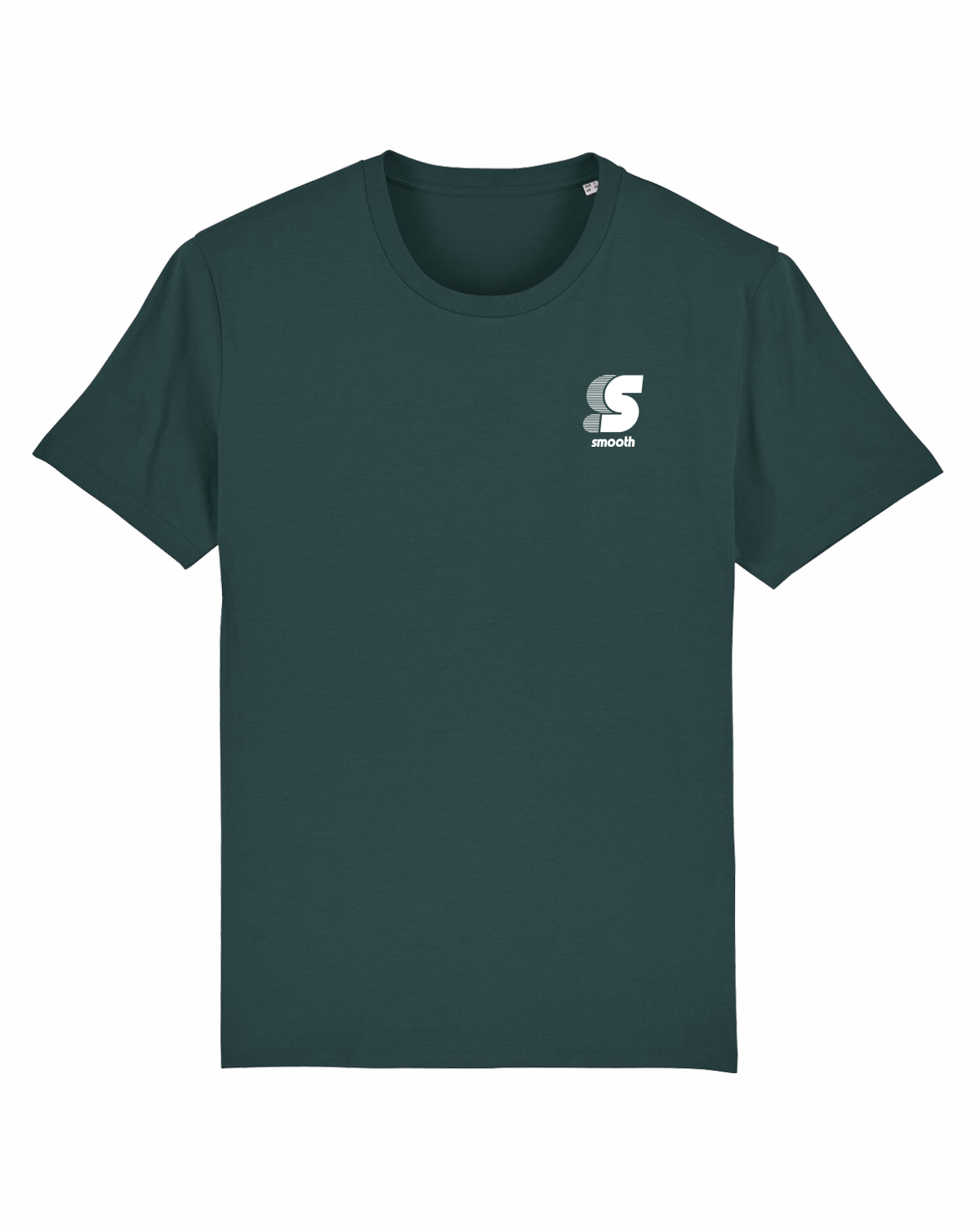 Bottle Green T / S Striped White Front Men