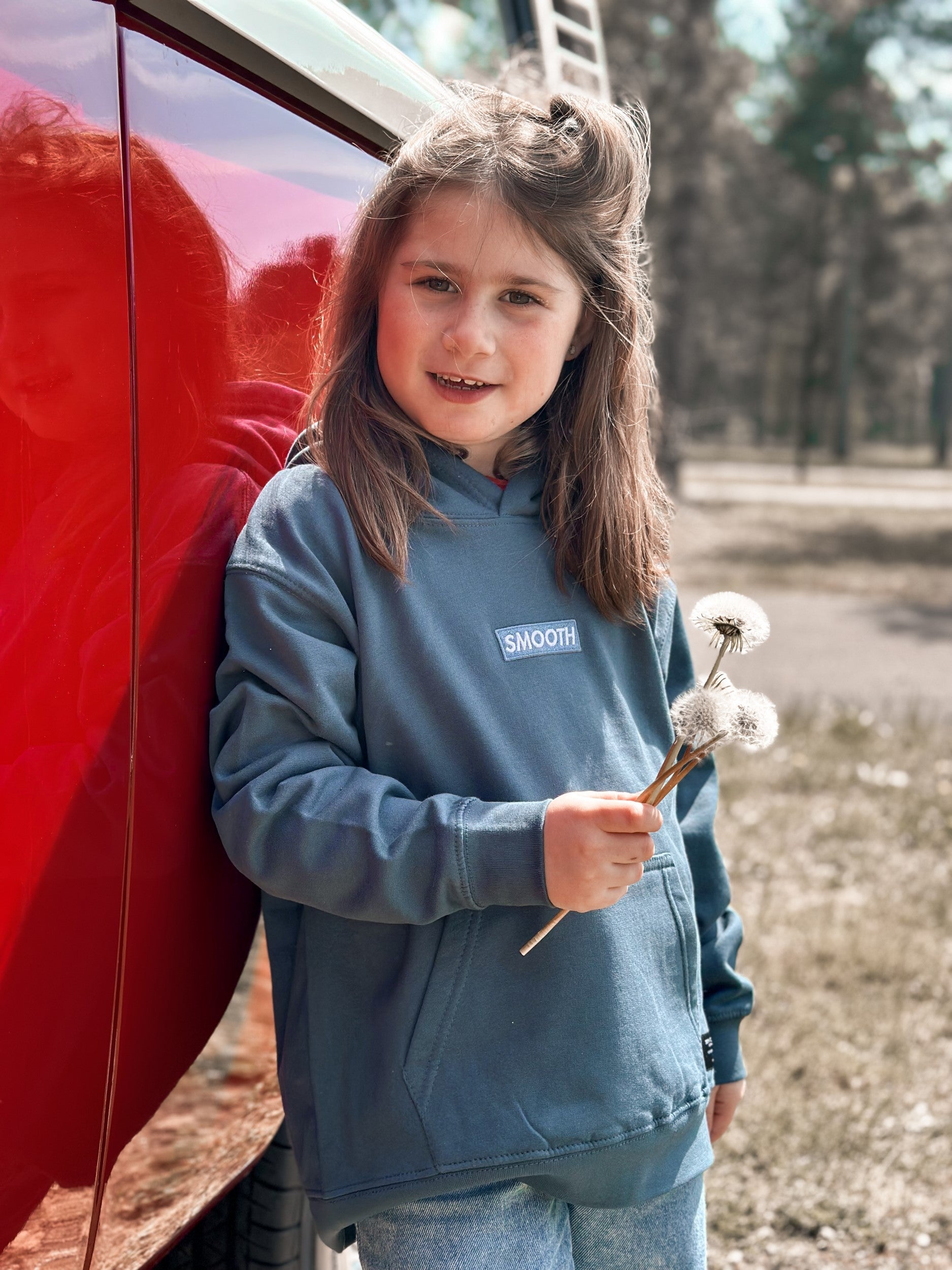 Vintage Blue Kids Hoodie / Blue Box Girls