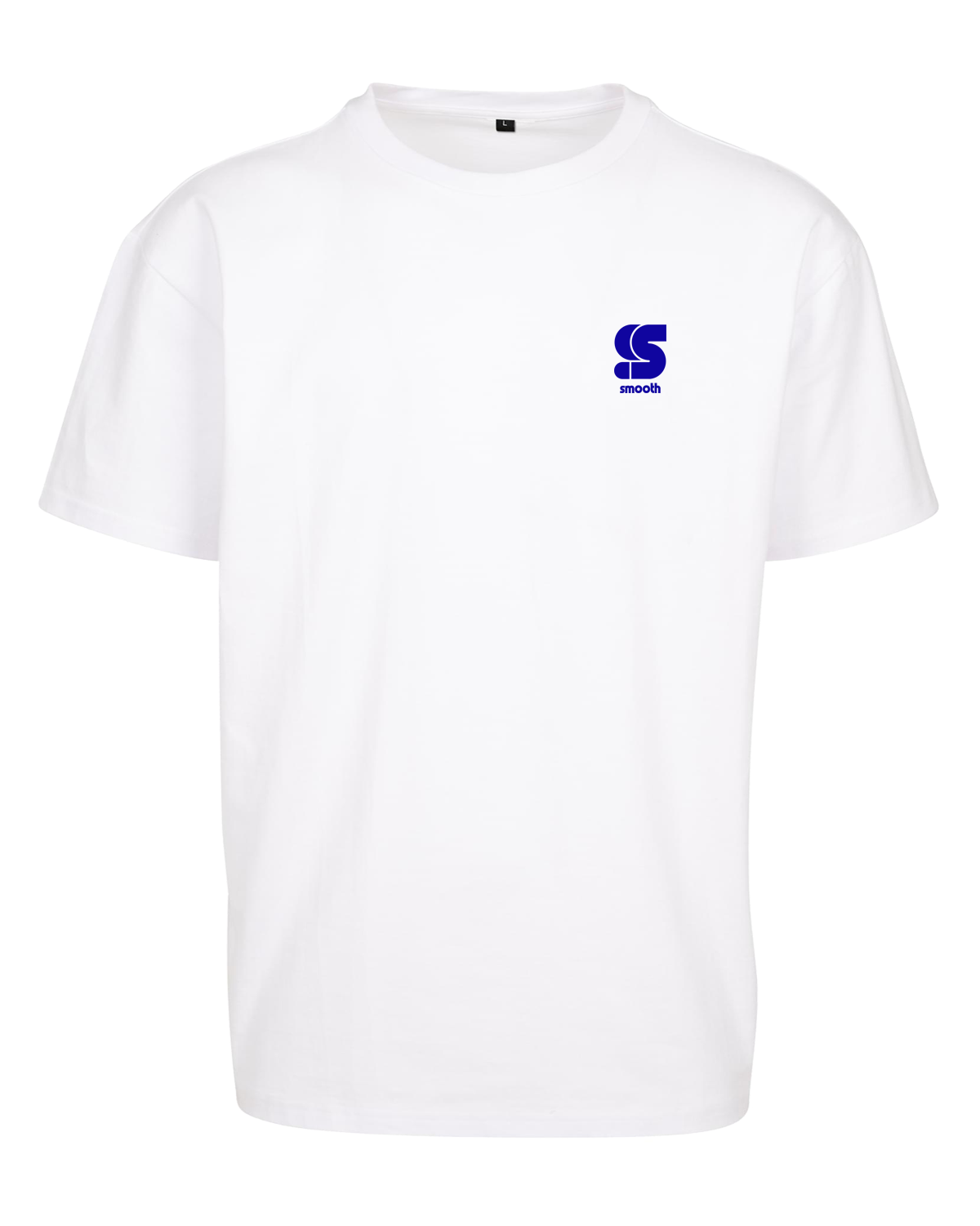 Heavy White T / S Logo Blue Front+Back Men