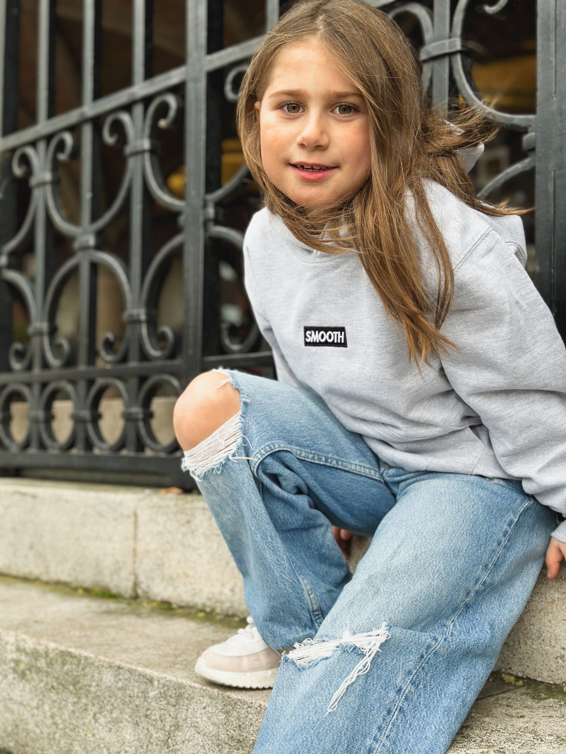 Grey Kids Hoodie / Black Box Girls