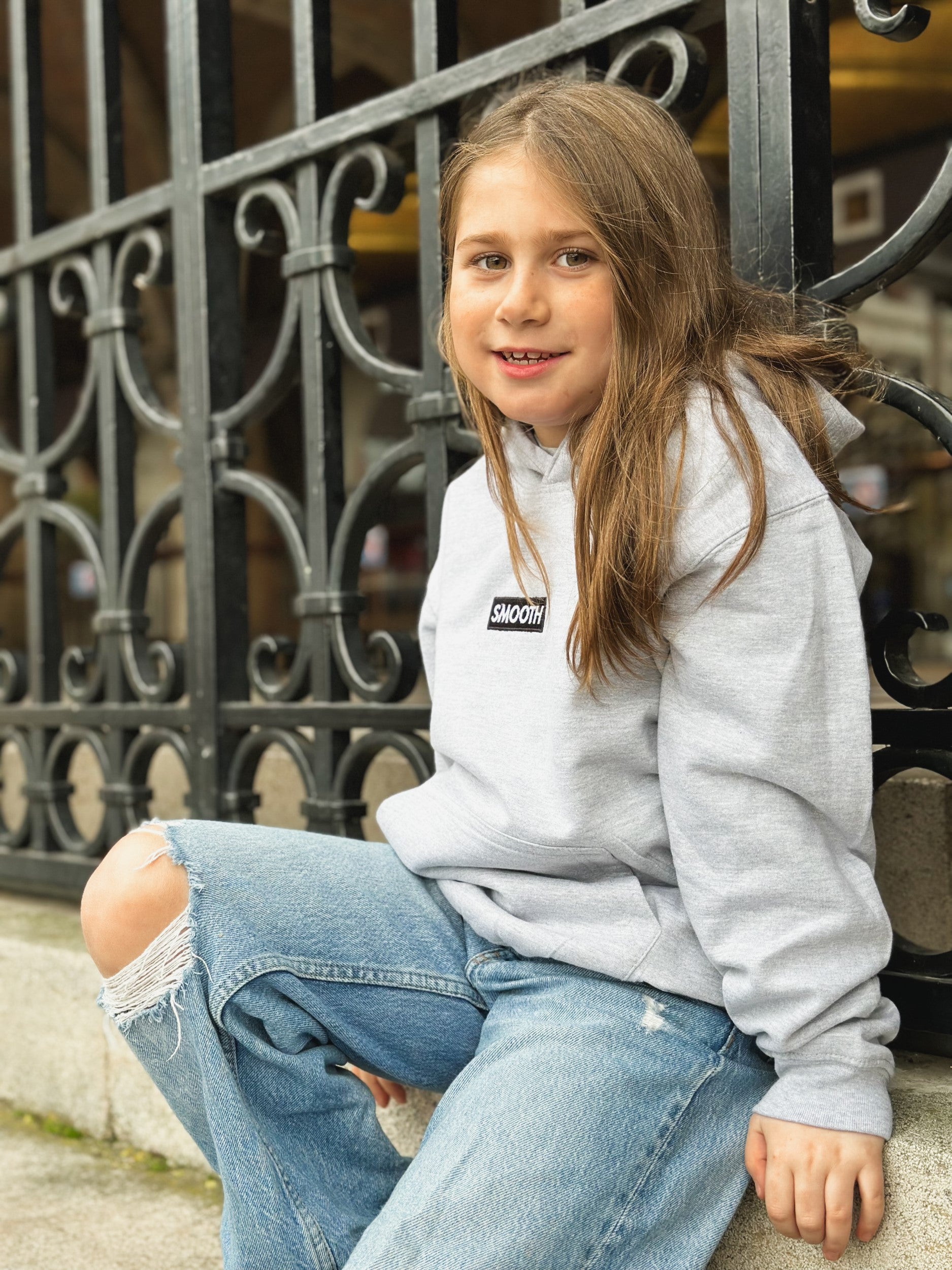 Grey Kids Hoodie / Black Box Girls