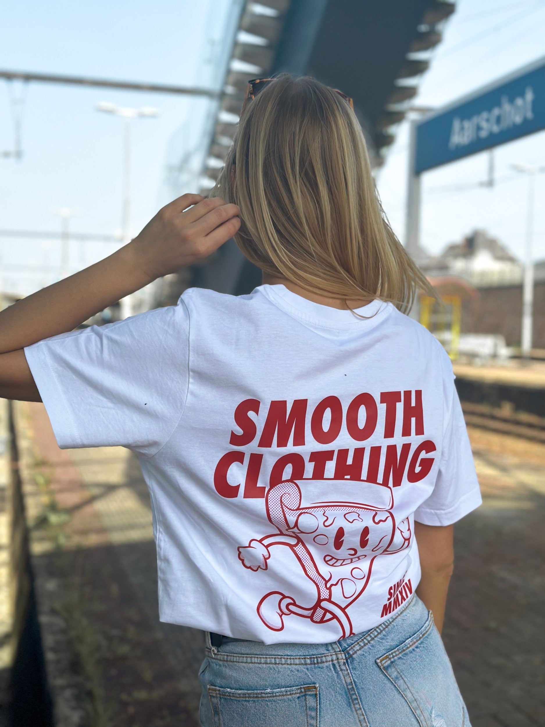 White T / Slice Red Front+Back Women