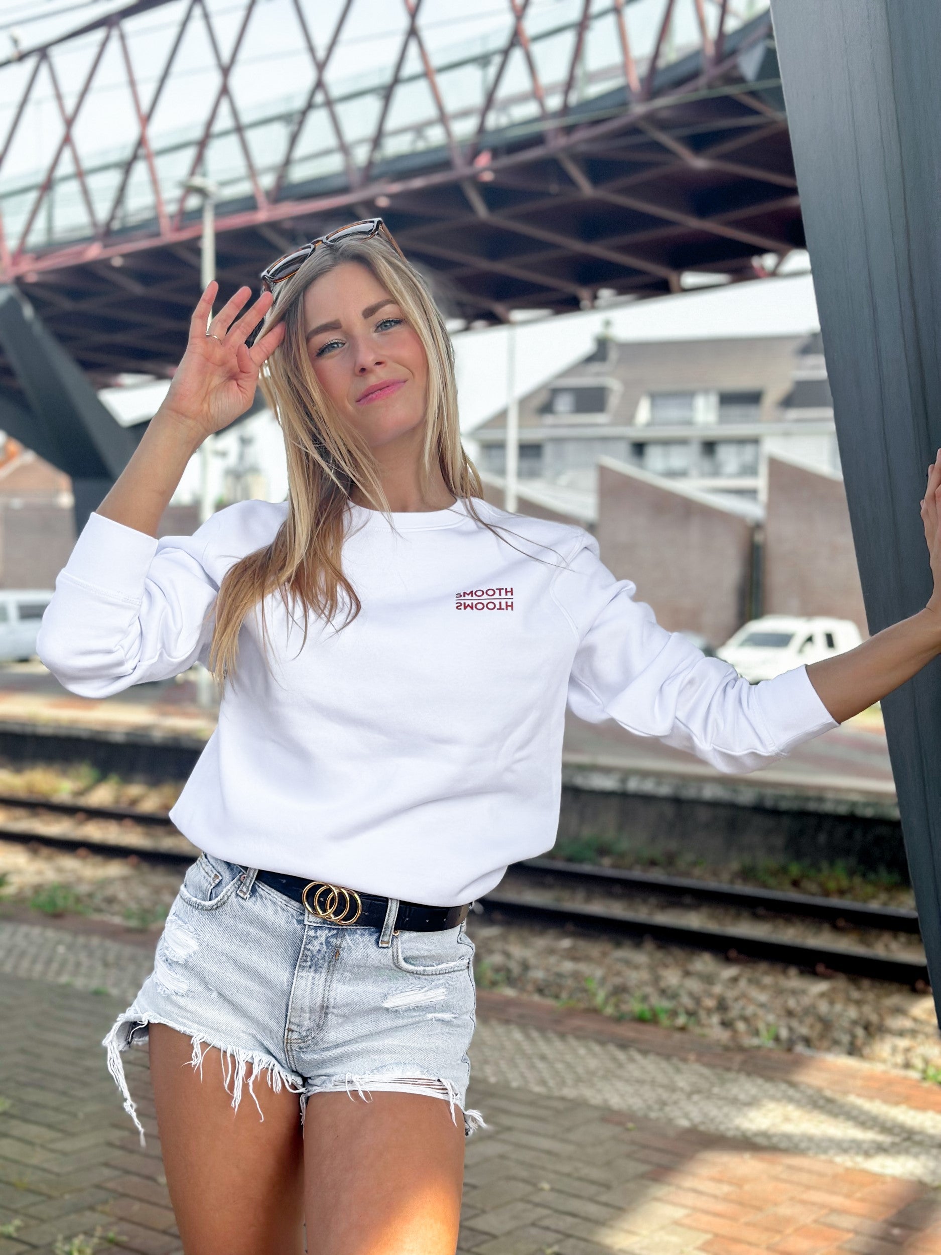 White Crew / Mountains Front+Back Women
