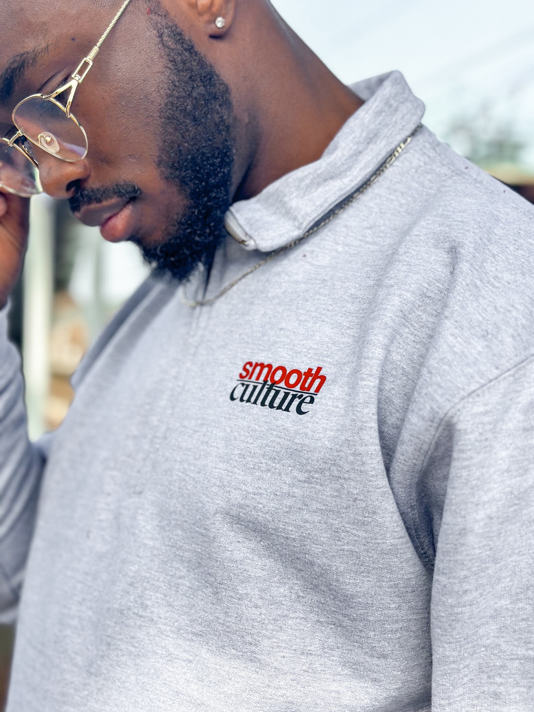 Grey Half Zip Crew / Culture Front Men