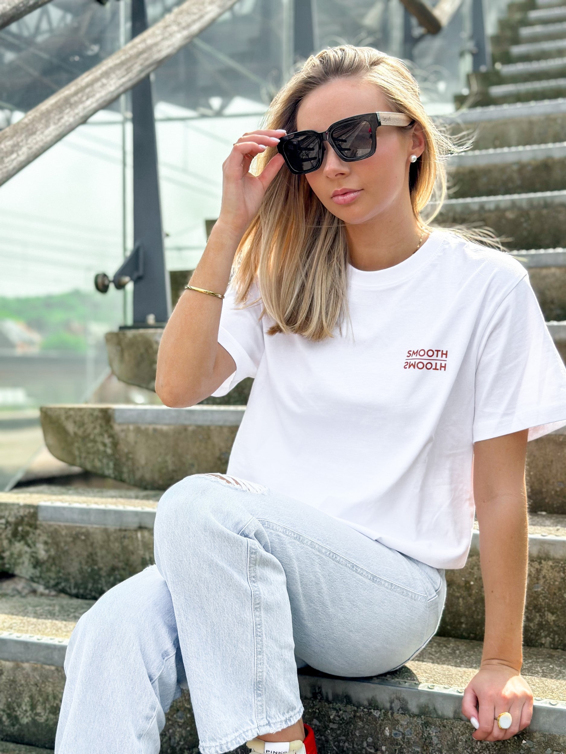 White T / Mountains Front+Back Women