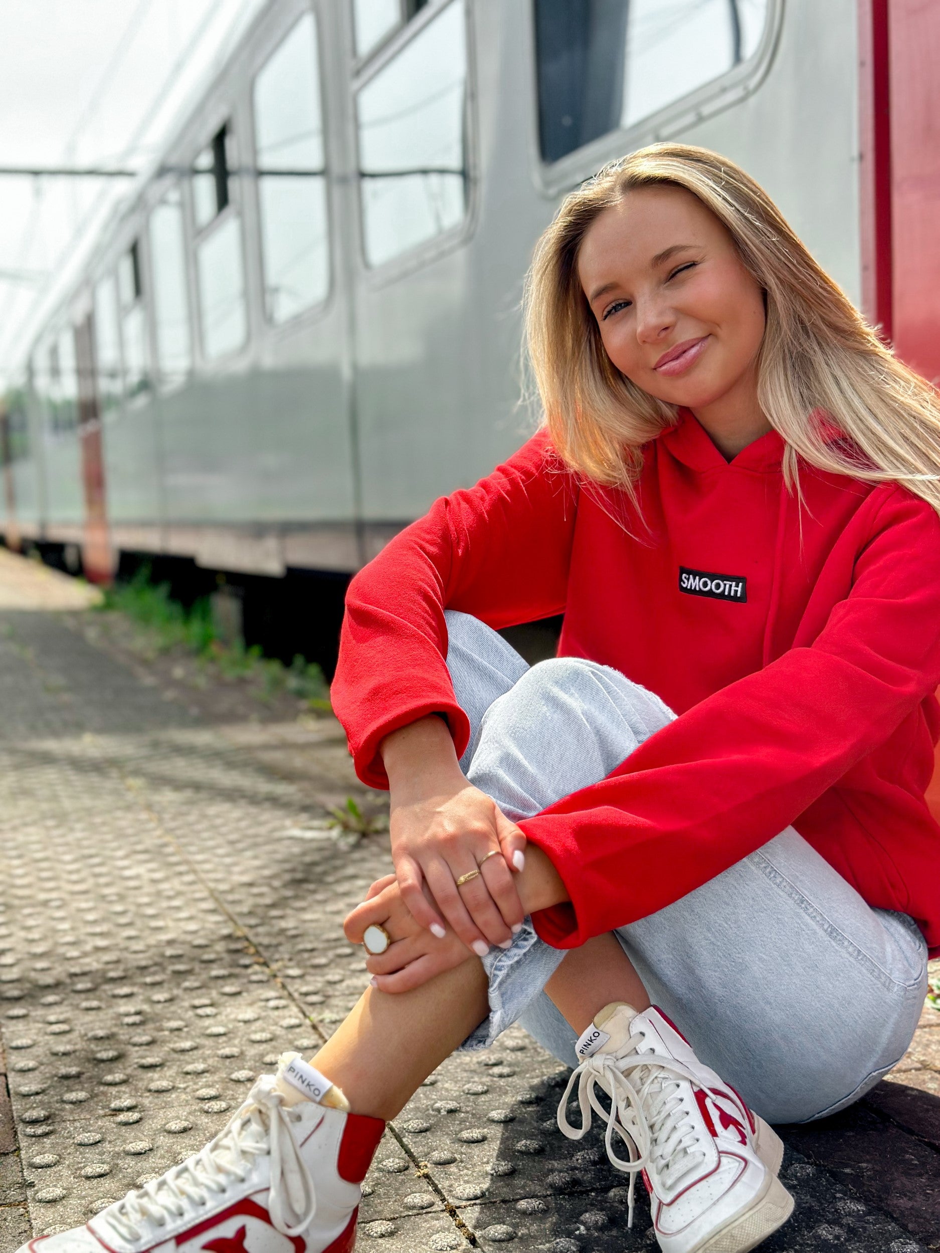 Red Hoodie / Black Box Women