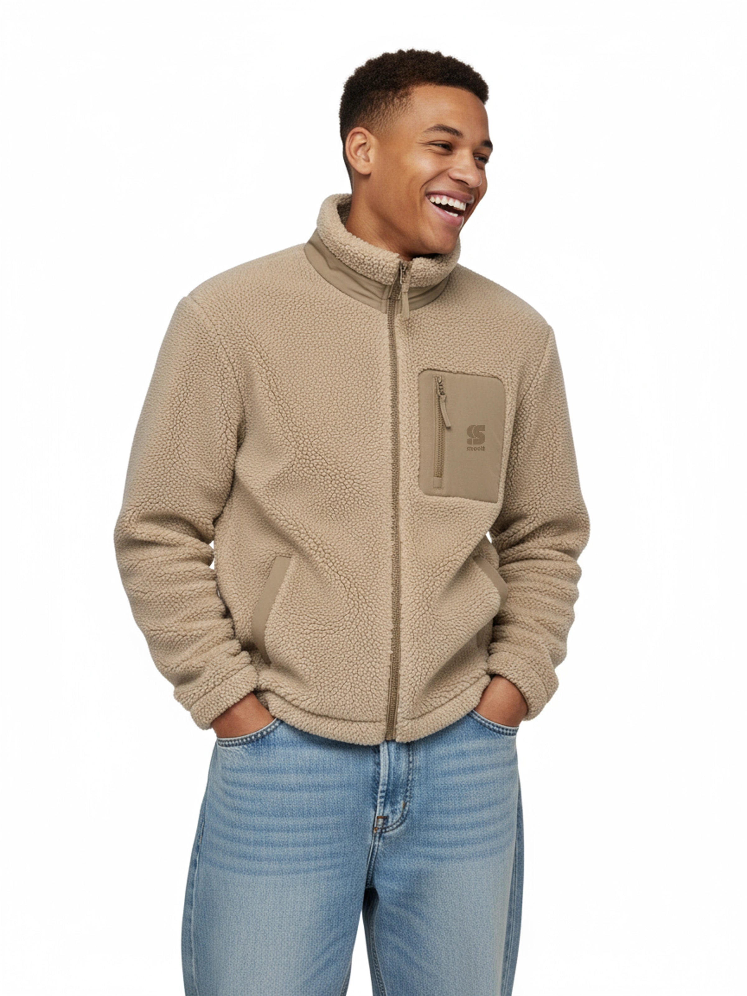 Sand Sherpa Jacket / S Embroidery