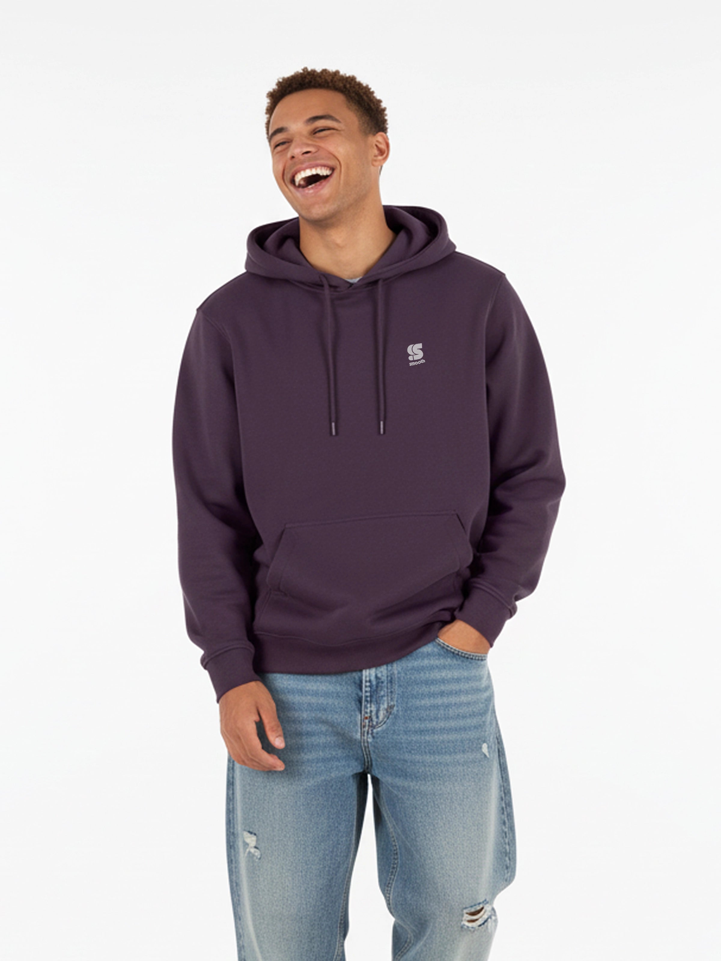 Dark Purple Hoodie / S Embroidery