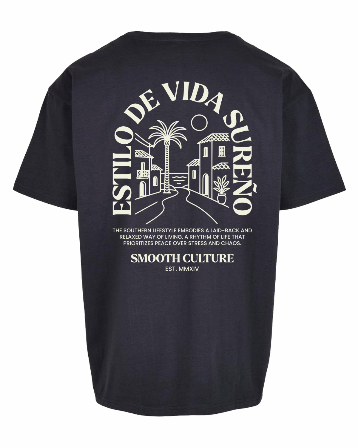 Navy Heavy Oversized T / Vida Sureño Men