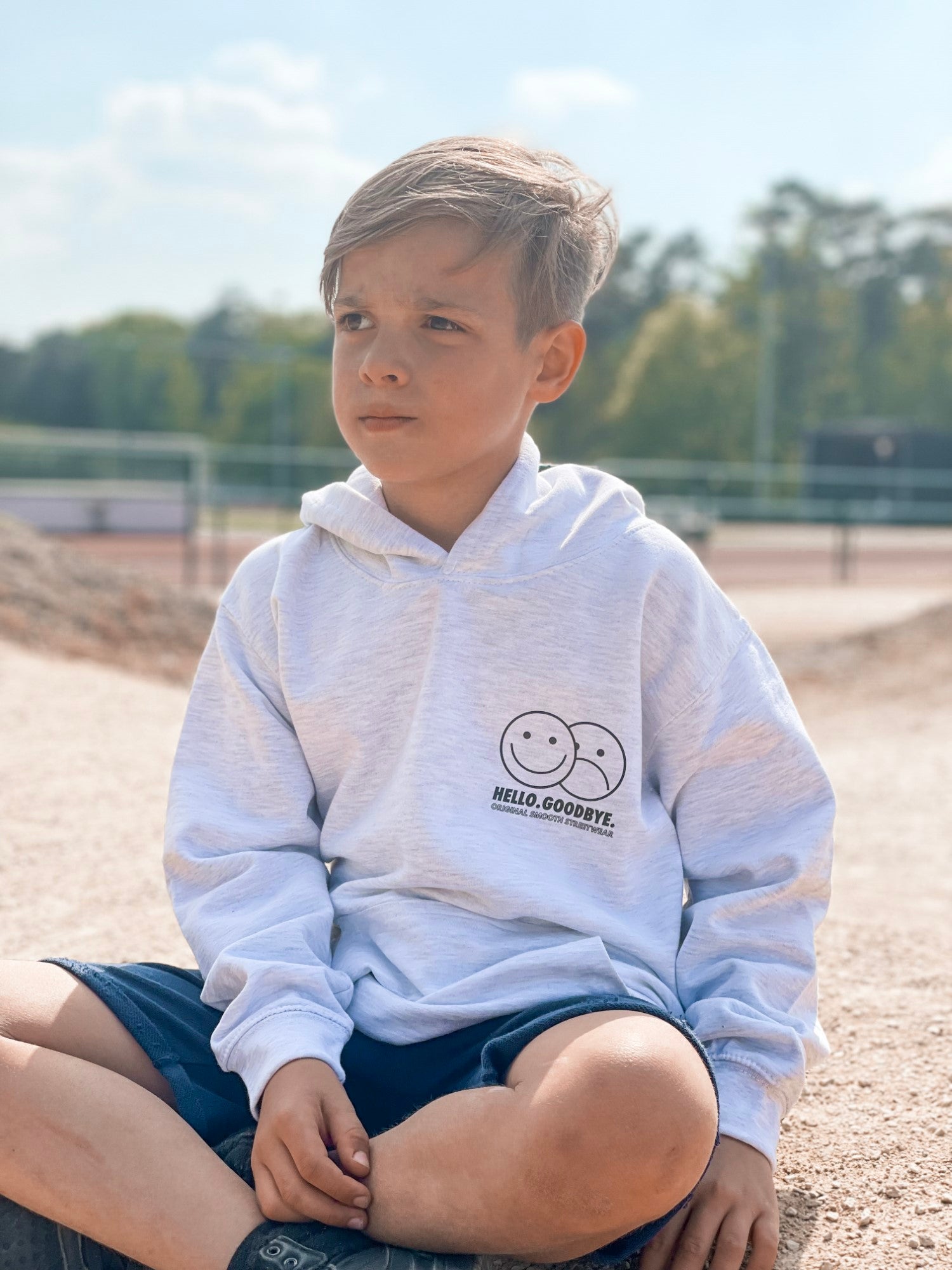 Ash Kids Hoodie / Smiles Black Front+Back Boys