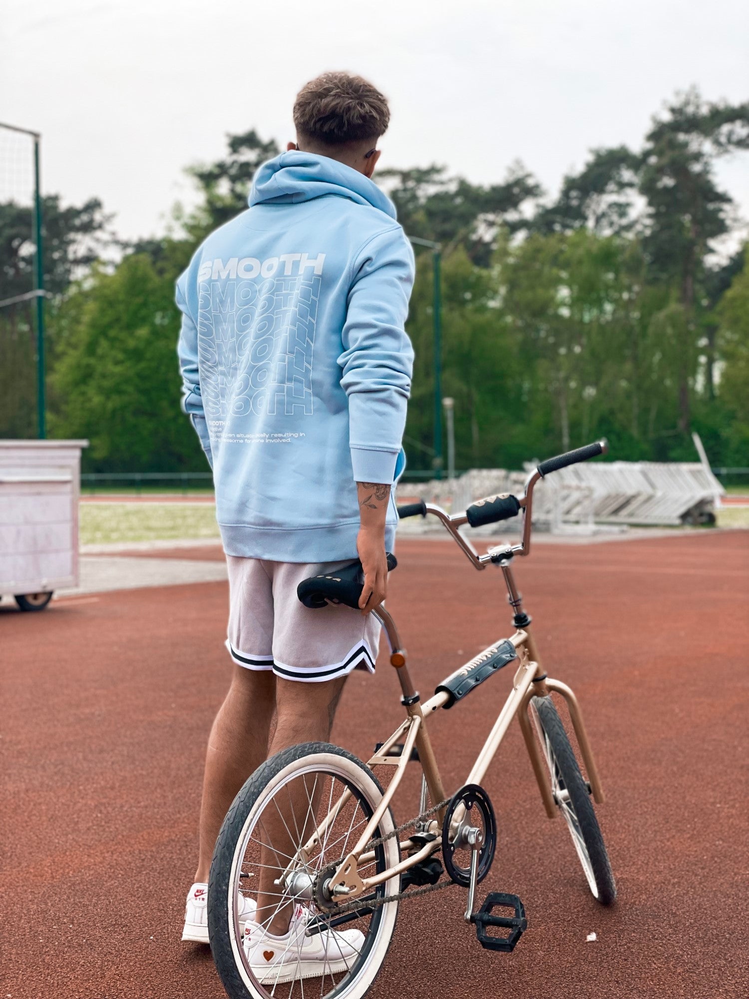 Sky Blue Hoodie / Warp White Men