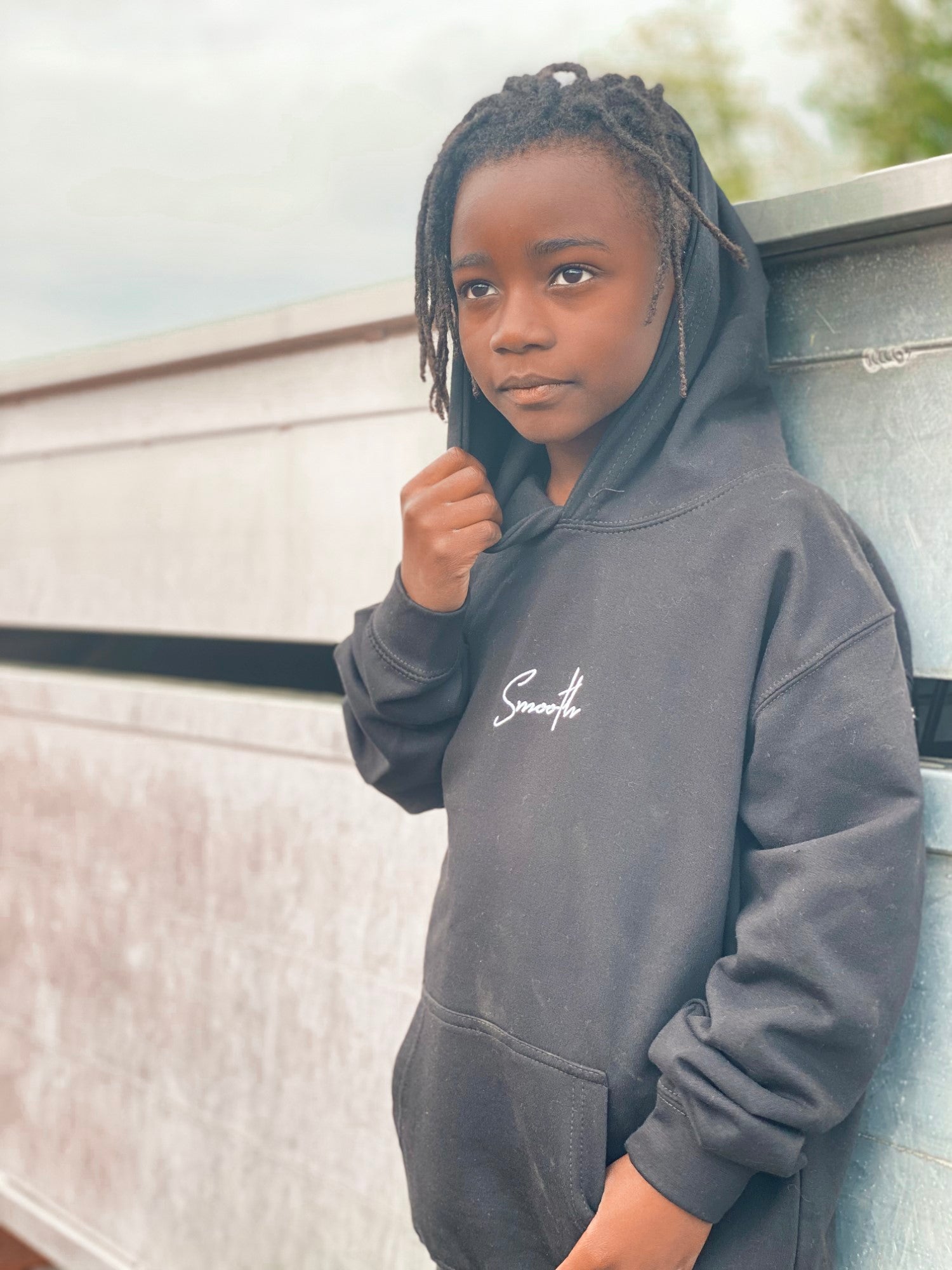 Black Kids Hoodie / Signature White Boys