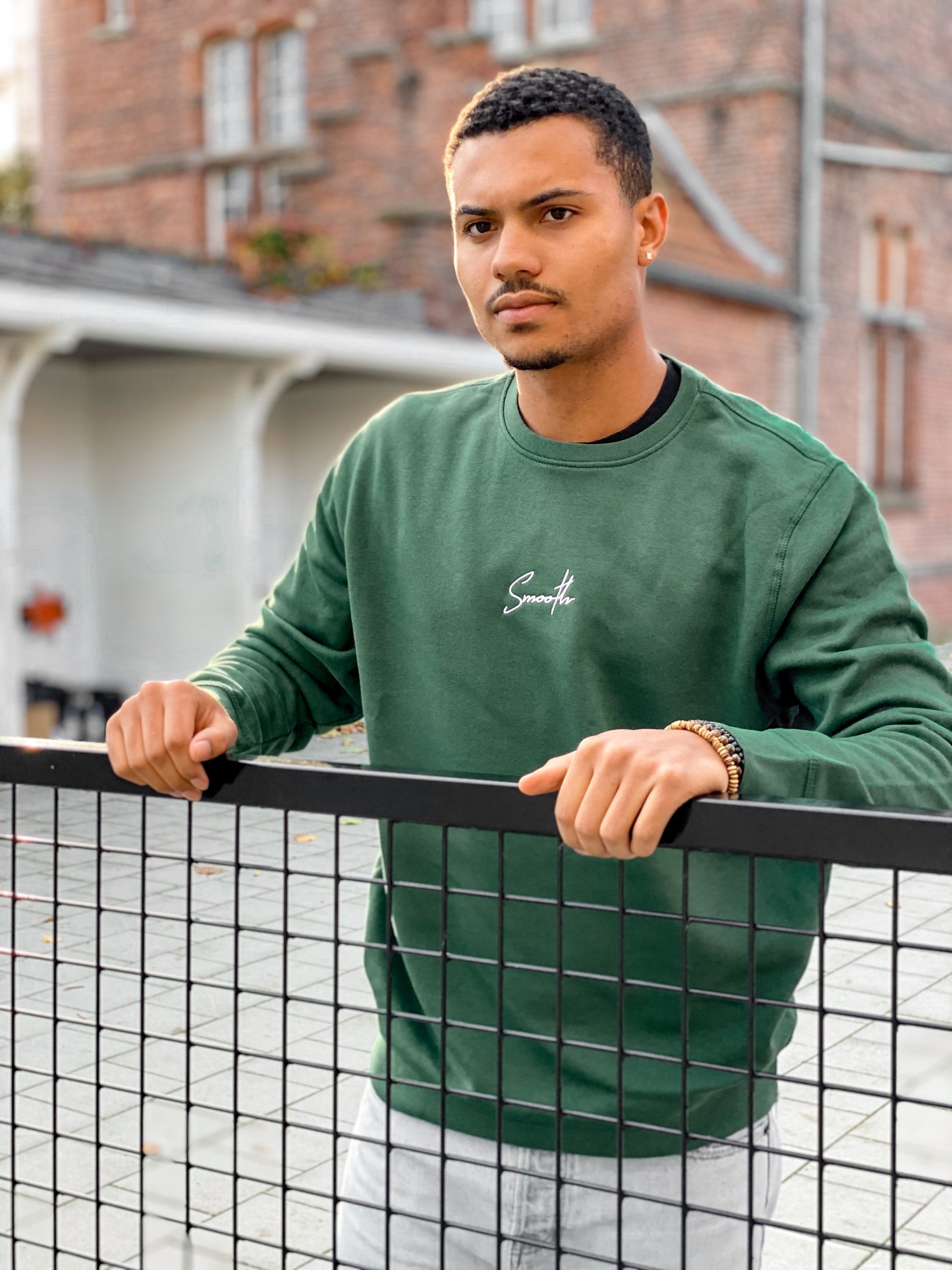 Bottle Green Crew / Signature White Men