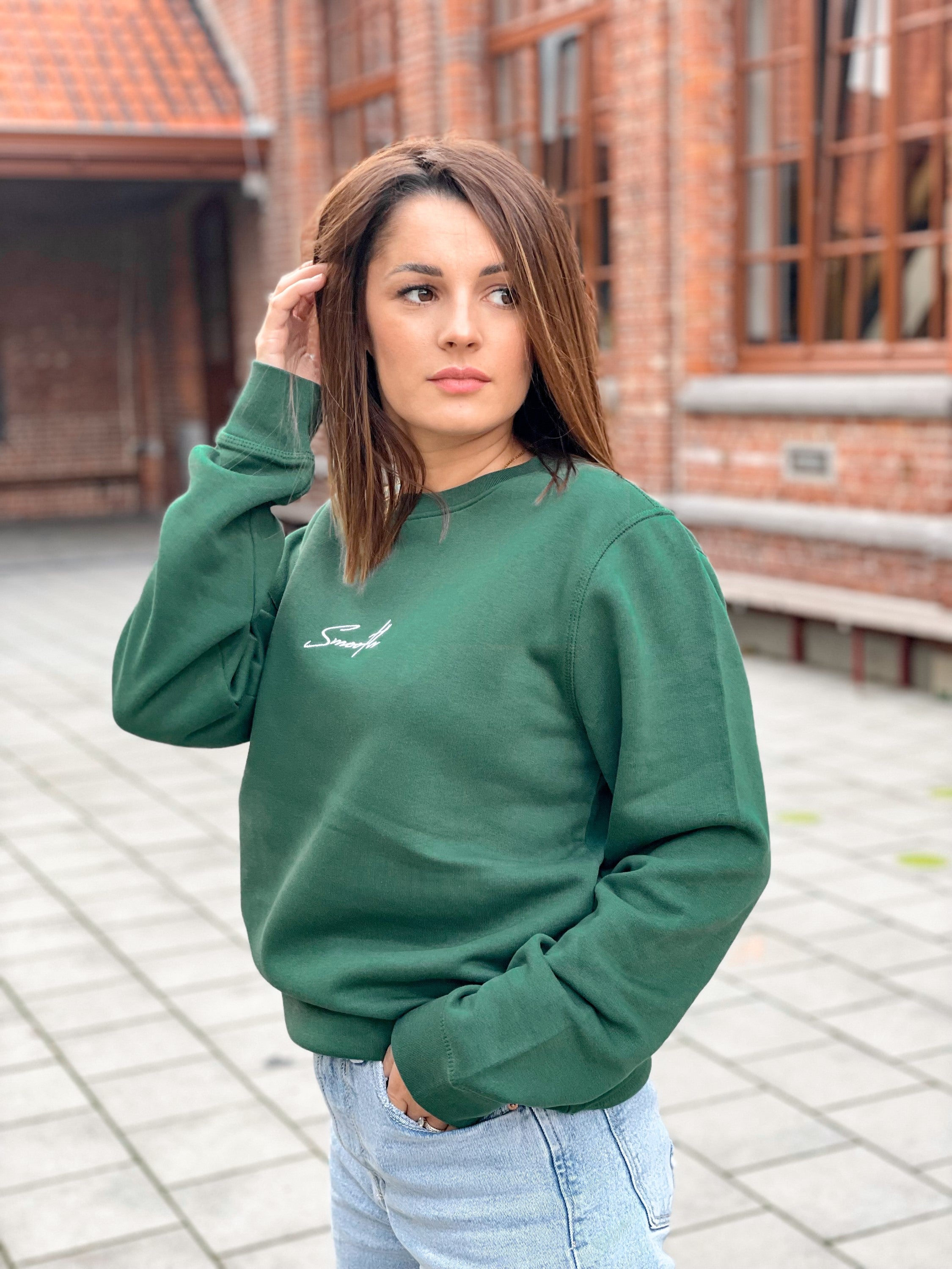 Bottle Green Crew / Signature White Women