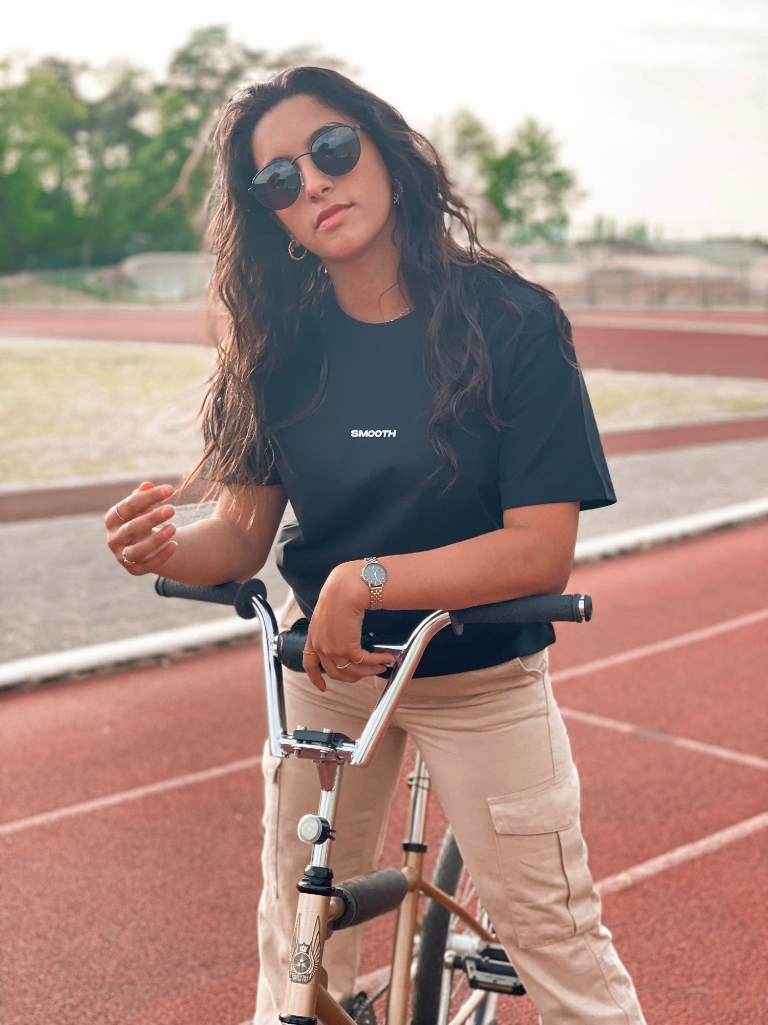 Black T / Warp Sky Blue Women