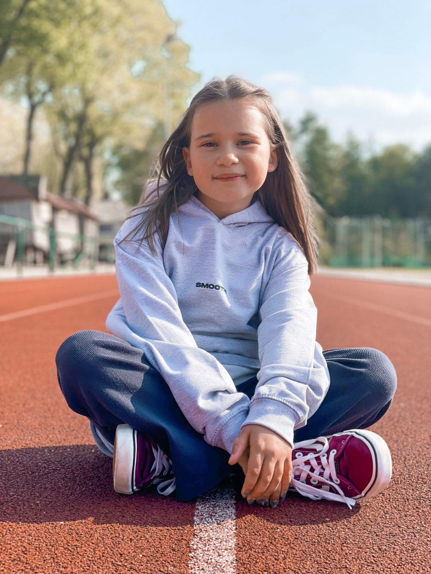 Grey Kids Hoodie / Warp Black Girls