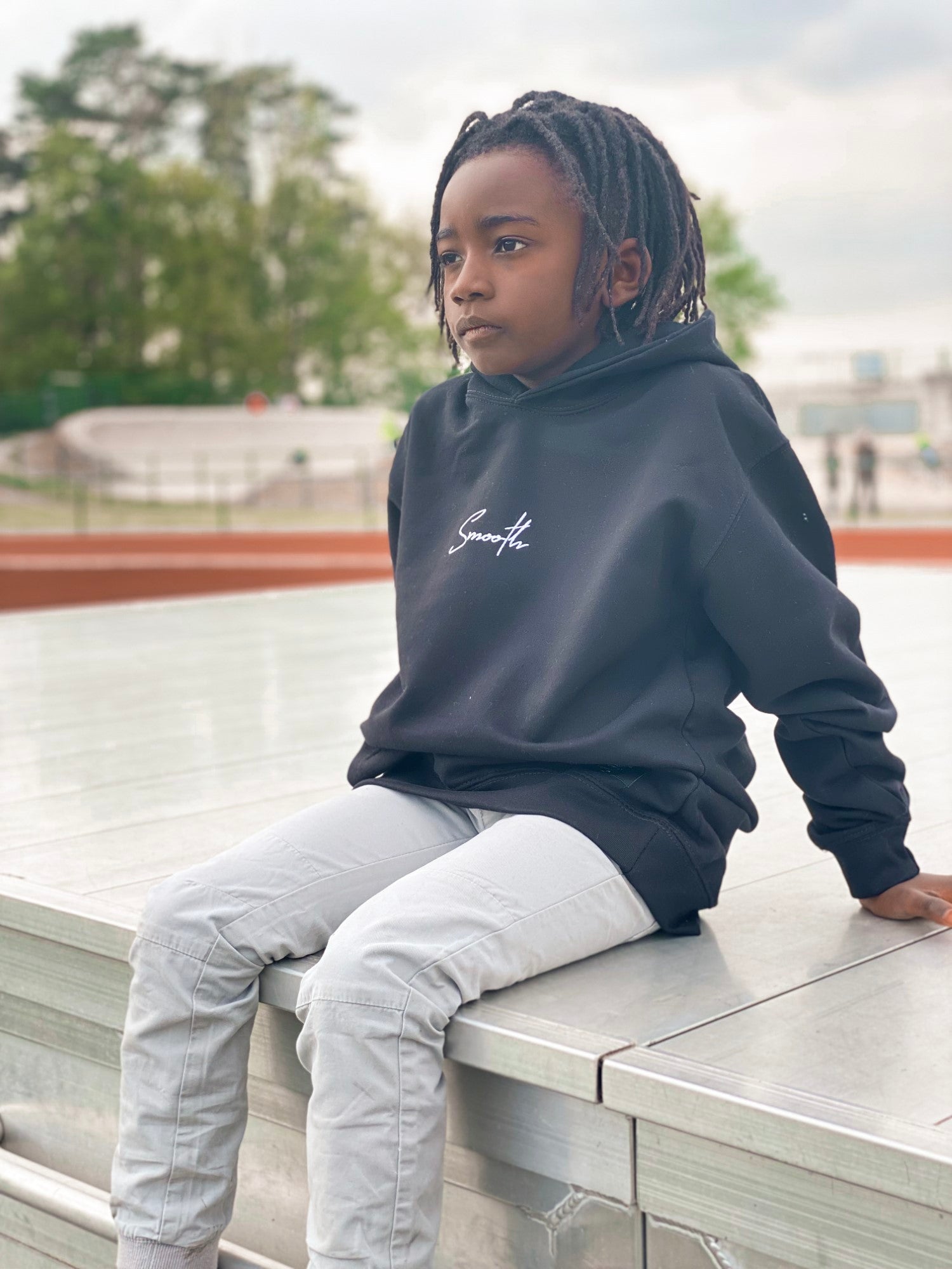 Black Kids Hoodie / Signature White Boys