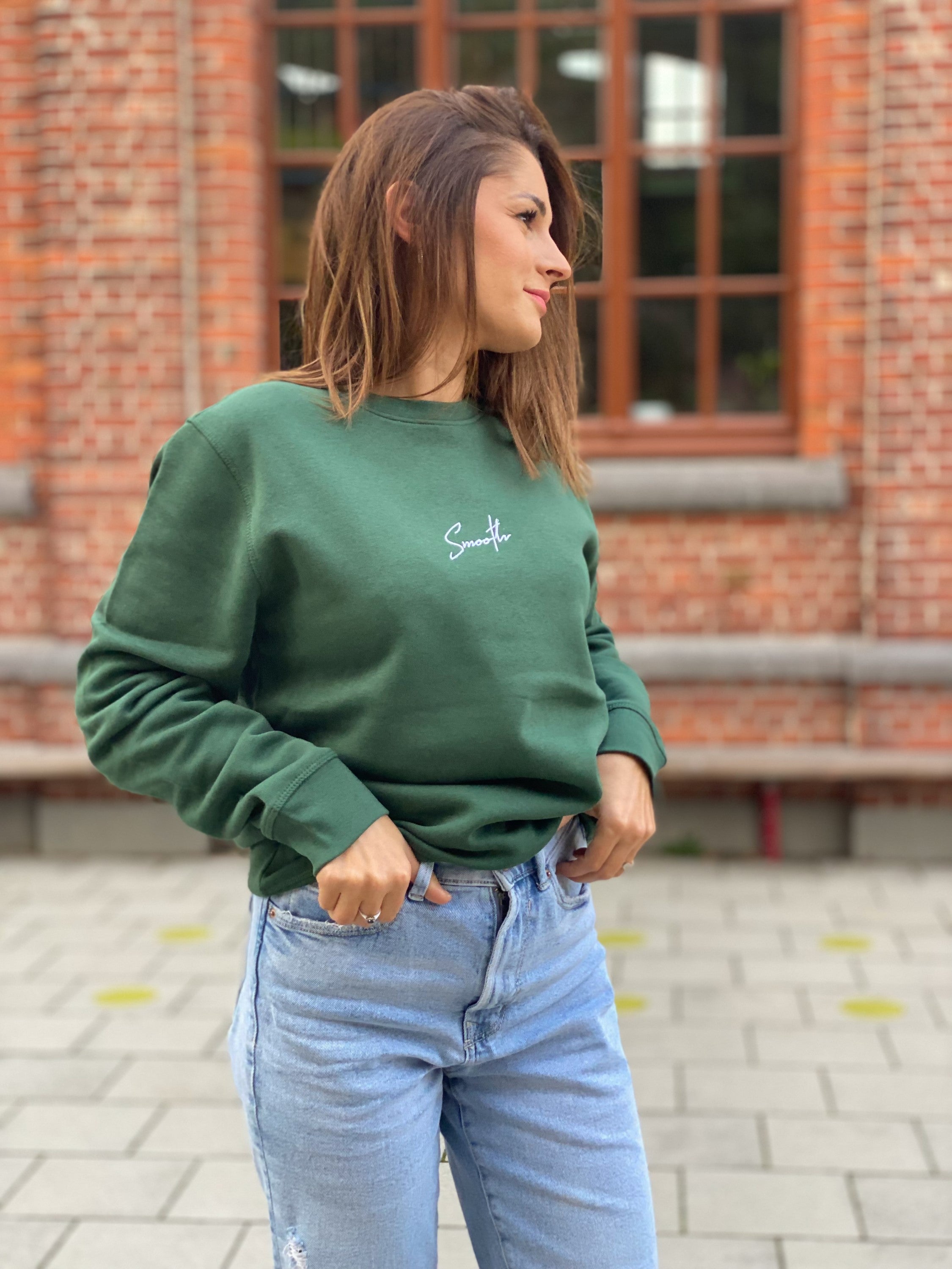 Bottle Green Crew / Signature White Women