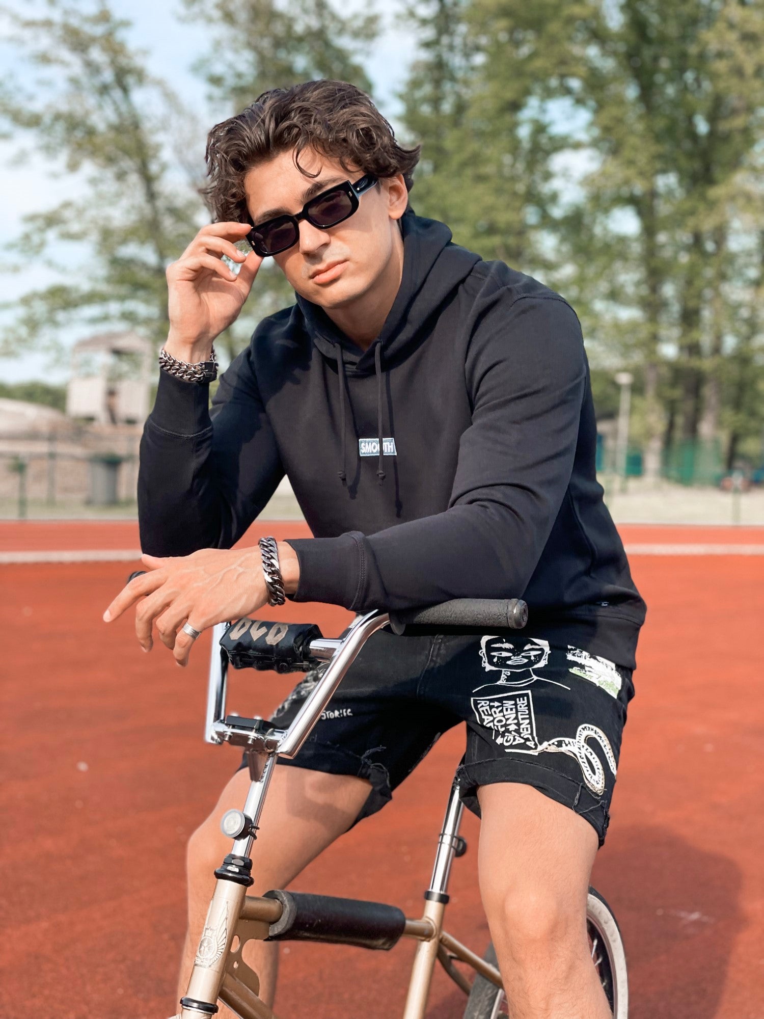 Black Hoodie / Sky Blue Box Men