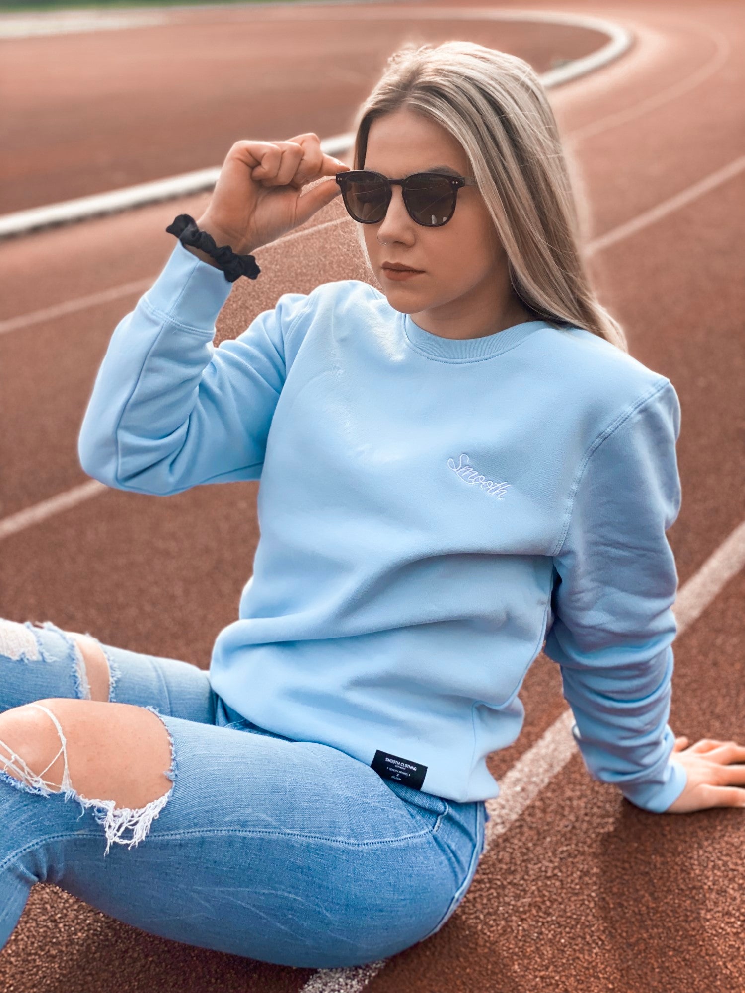 Sky Blue Crew / Originals Minimal White Women