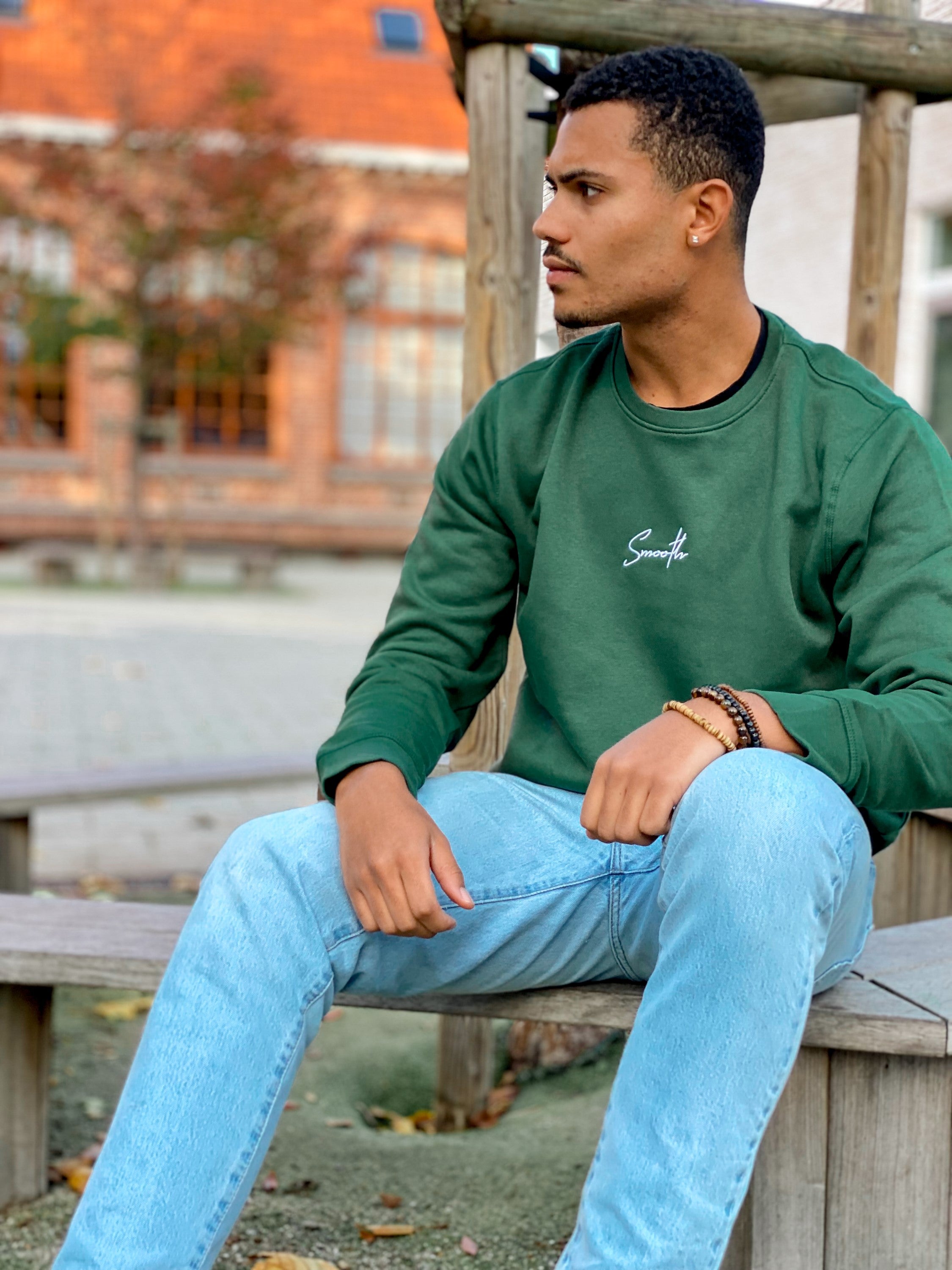 Bottle Green Crew / Signature White Men