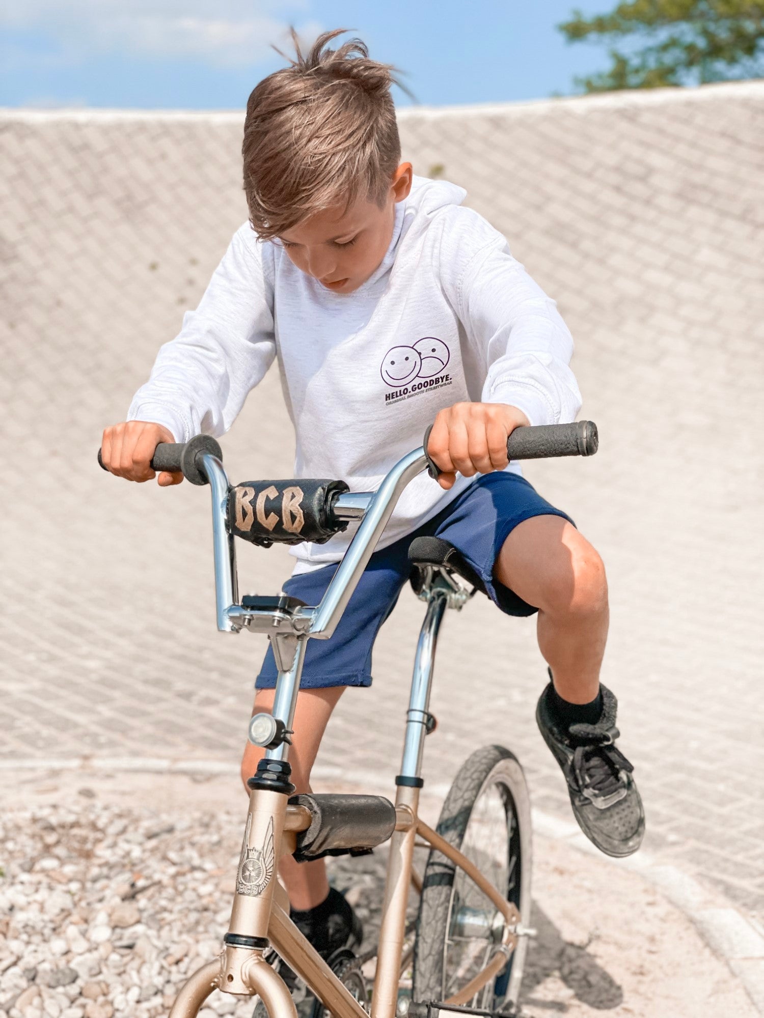 Ash Kids Hoodie / Smiles Black Front+Back Boys