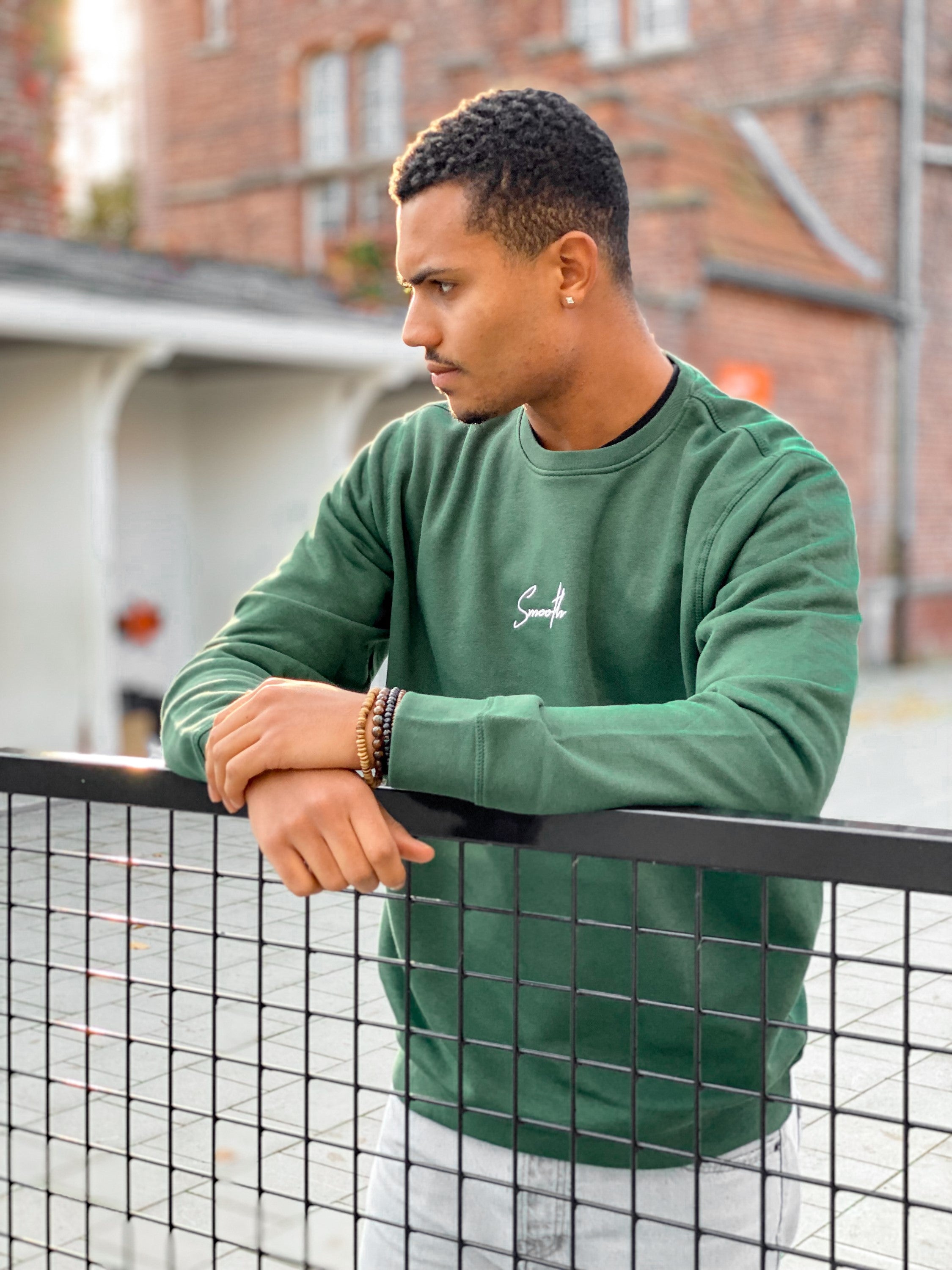Bottle Green Crew / Signature White Men
