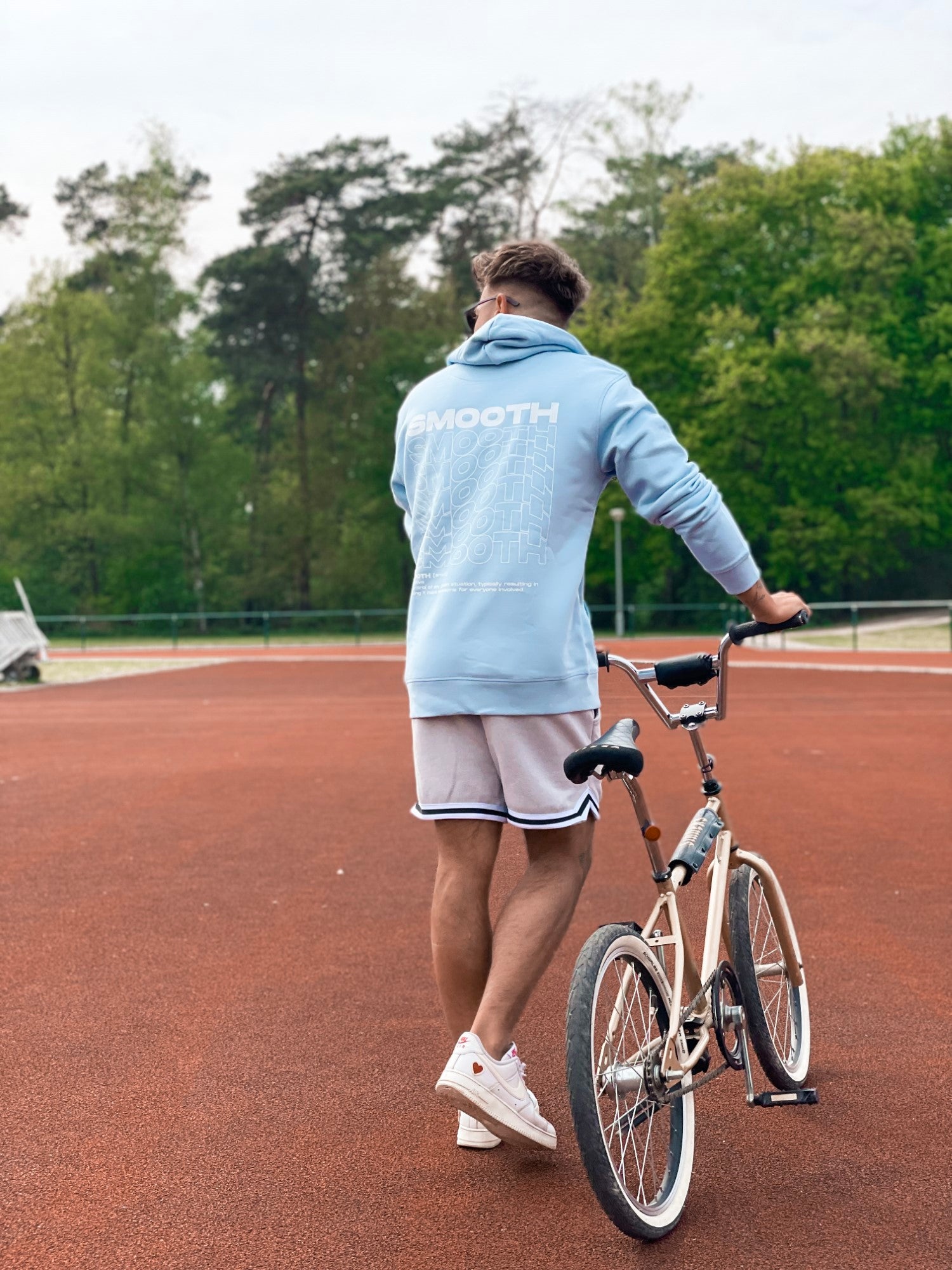 Sky Blue Hoodie / Warp White Men