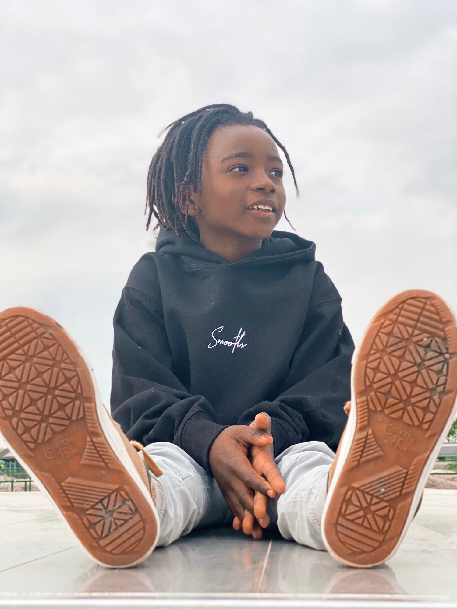Black Kids Hoodie / Signature White Boys