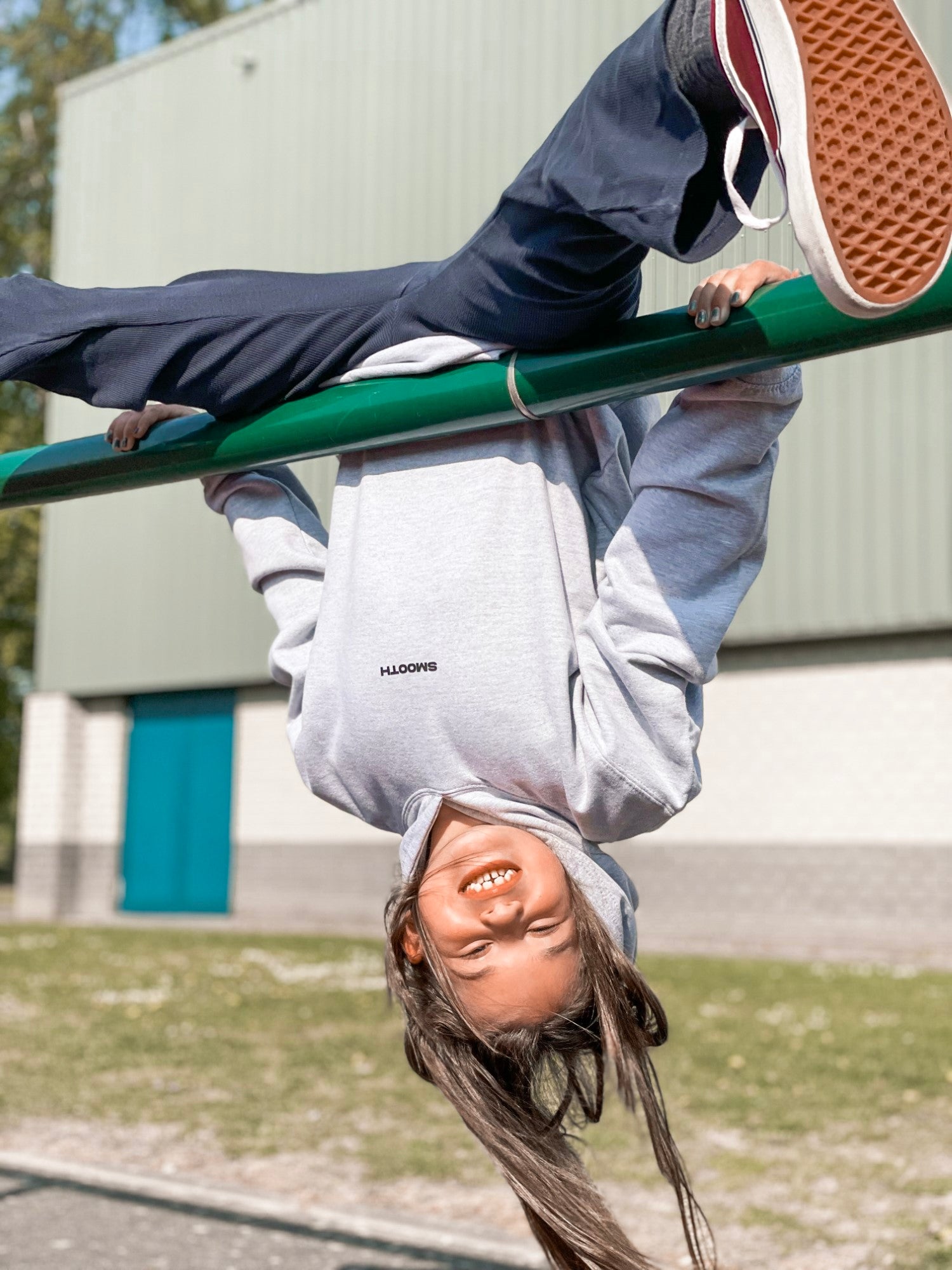 Grey Kids Hoodie / Warp Black Girls