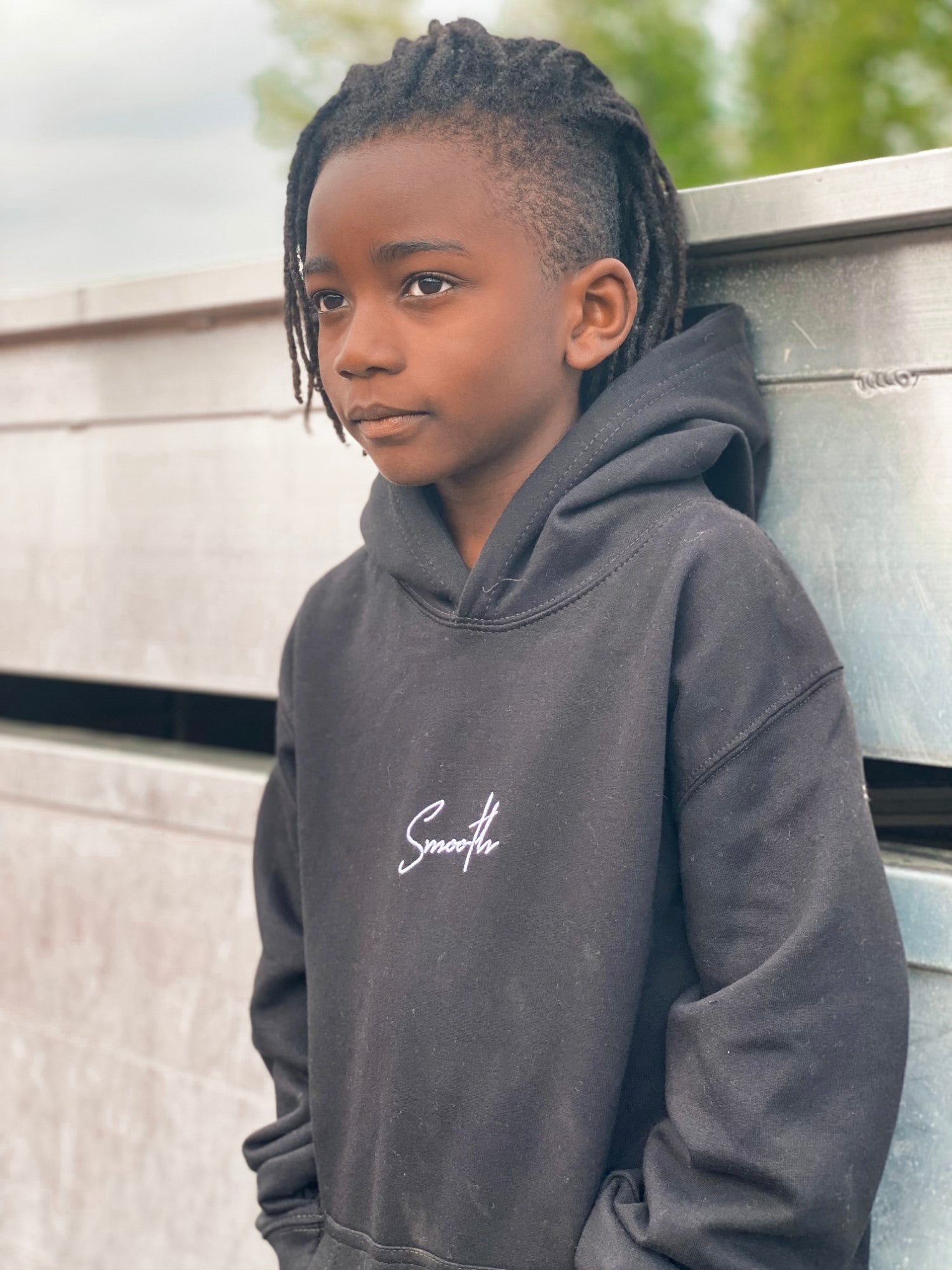 Black Kids Hoodie / Signature White Boys