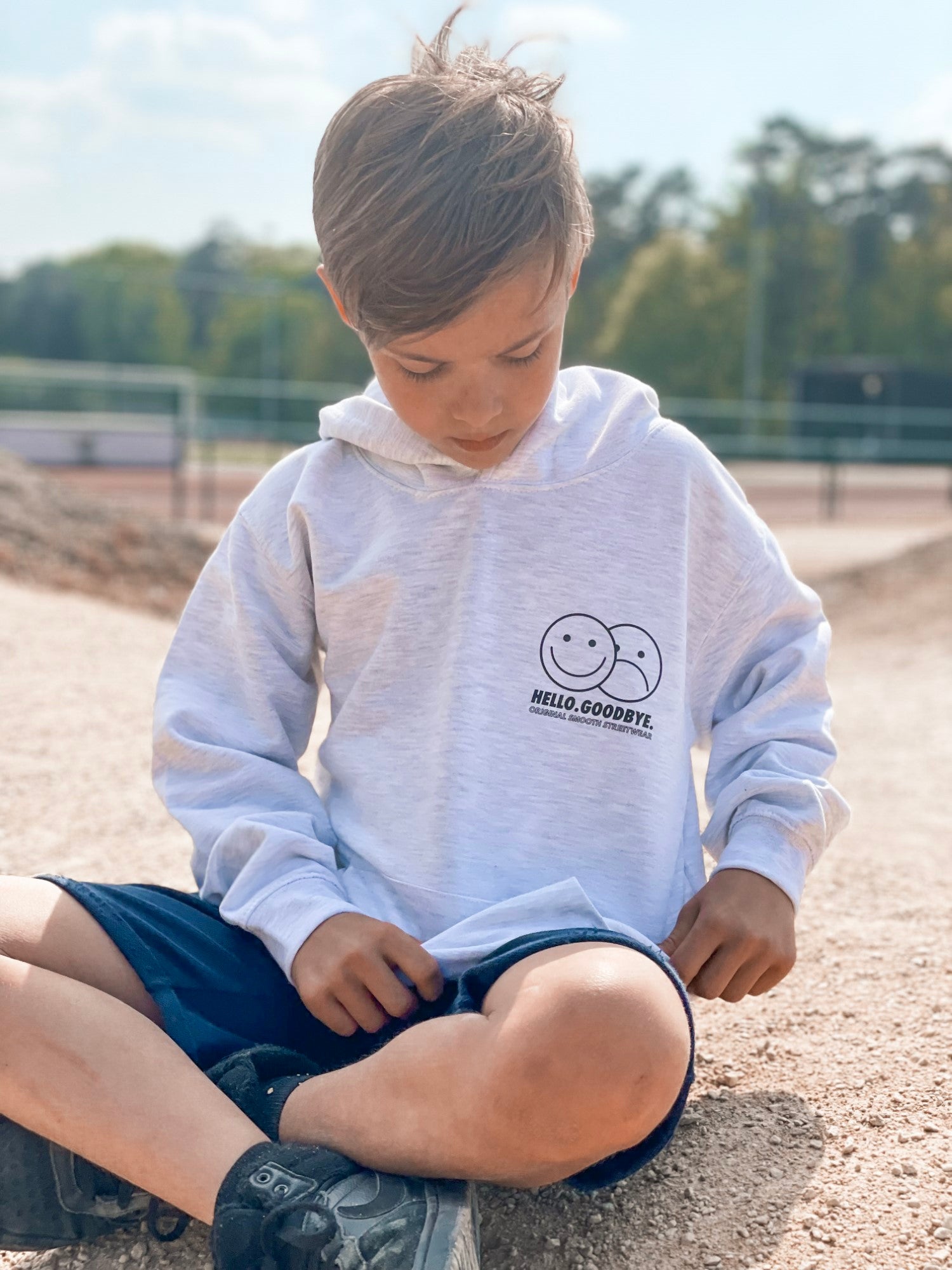 Ash Kids Hoodie / Smiles Black Front+Back Boys