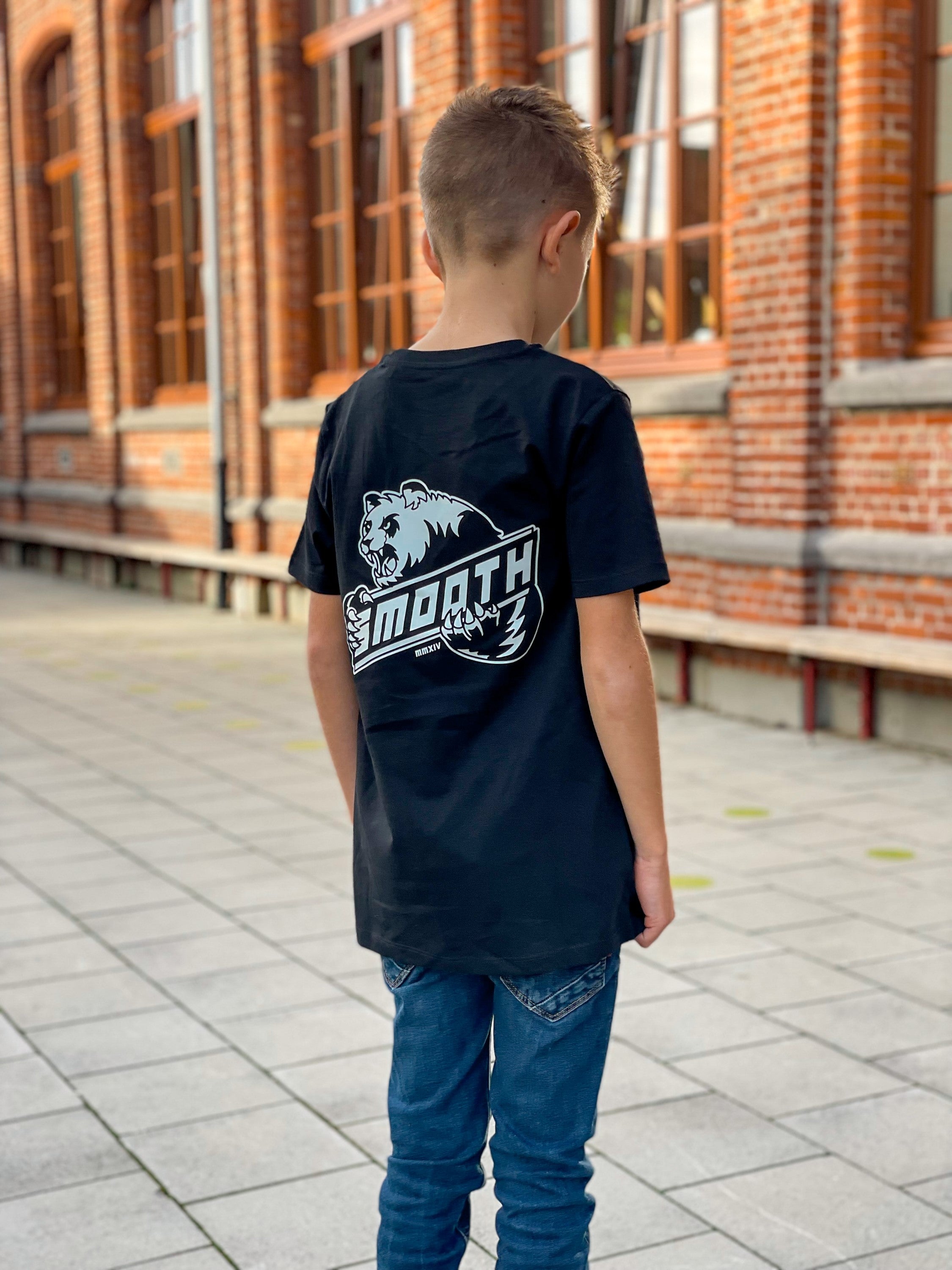 Black Kids T / Bad Panda White Front+Back Boys