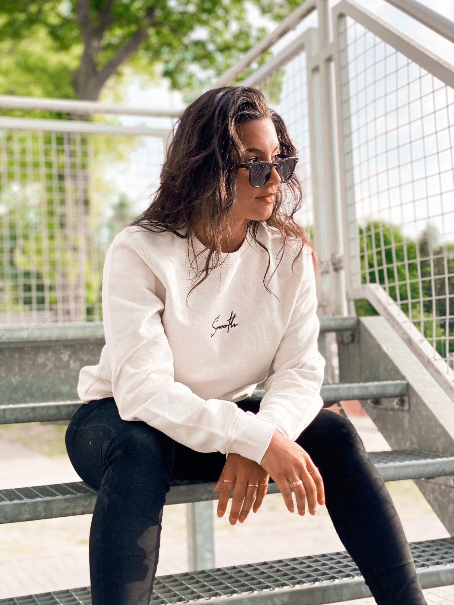 Vintage White Crew / Signature Black Women