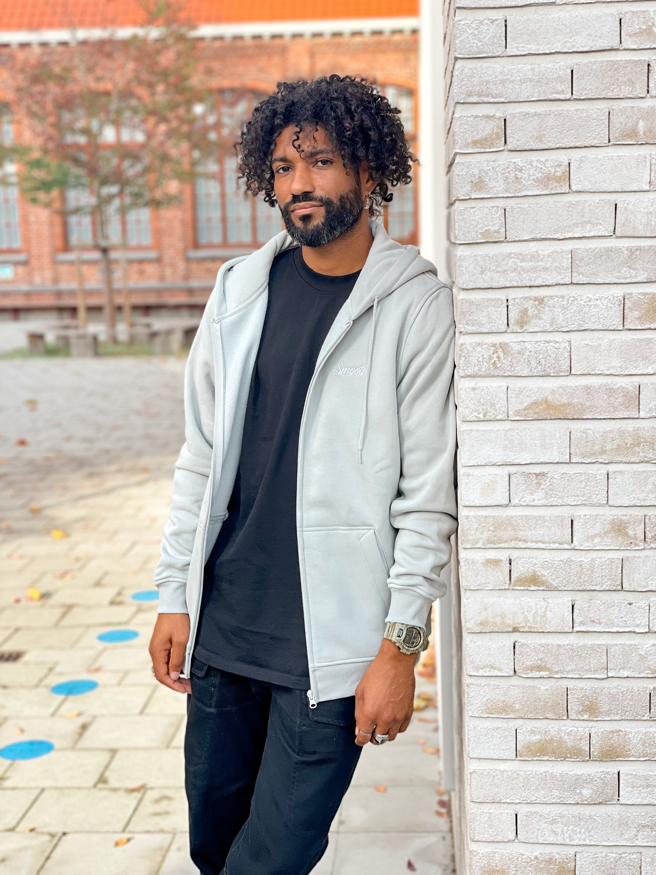 Soft Concrete Zip Hoodie / Originals Minimal White Men