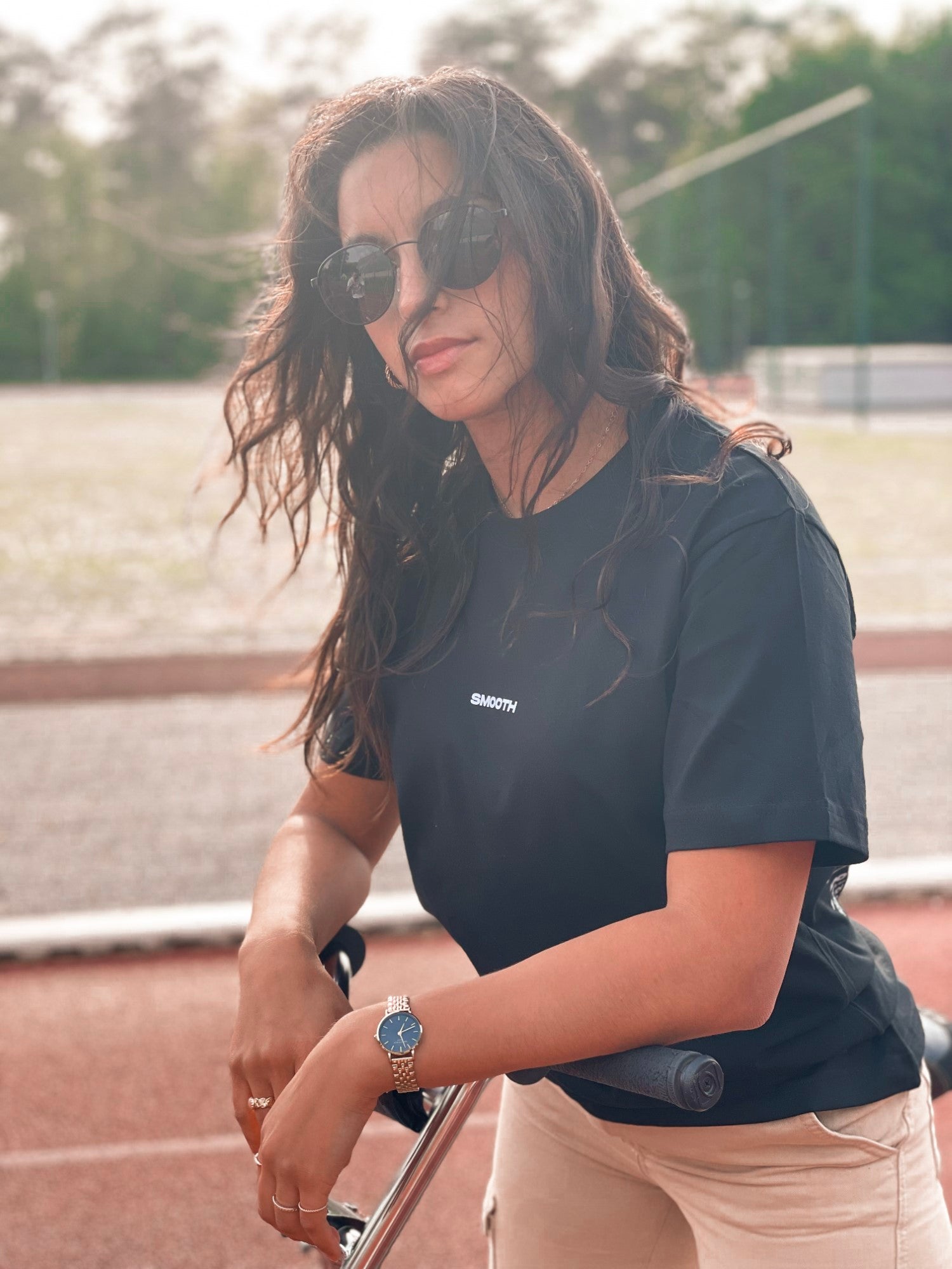 Black T / Warp Sky Blue Women