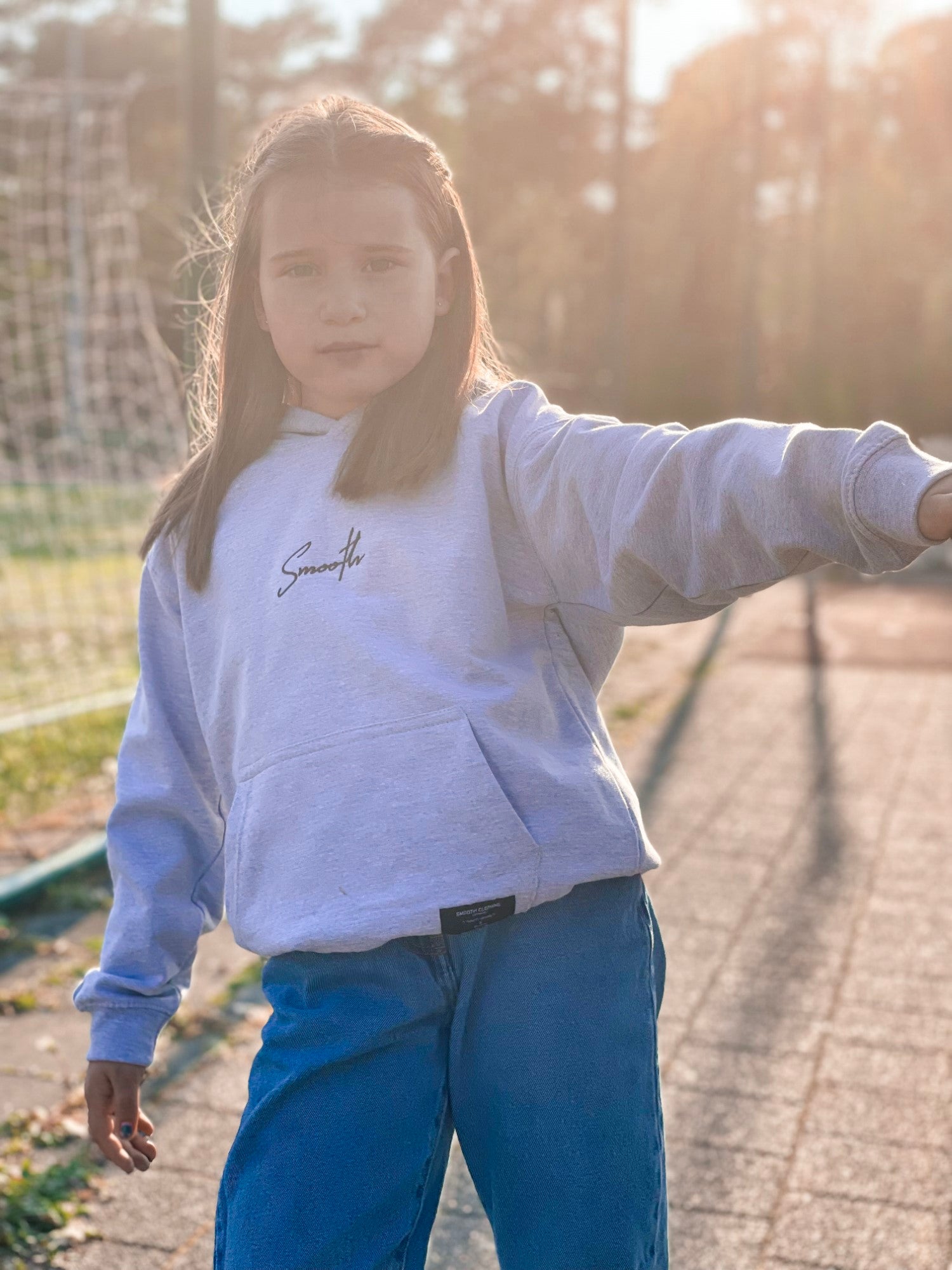 Grey Kids Hoodie / Signature Black Girls
