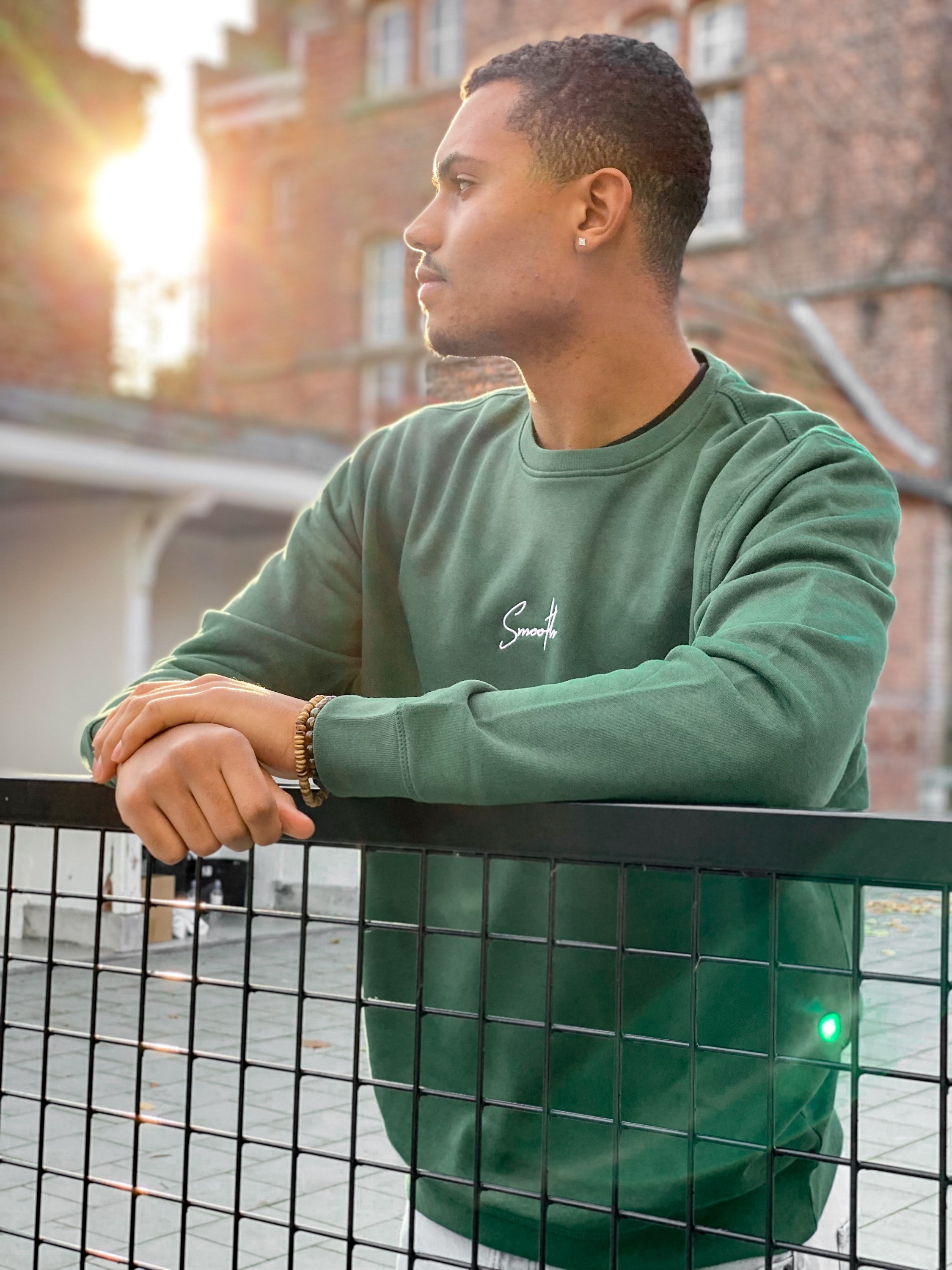 Bottle Green Crew / Signature White Men
