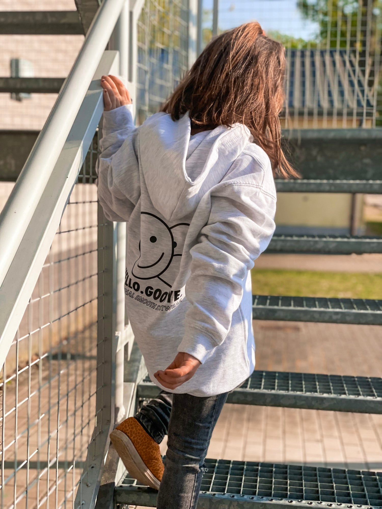 Ash Kids Hoodie / Smiles Black Front+Back Girls