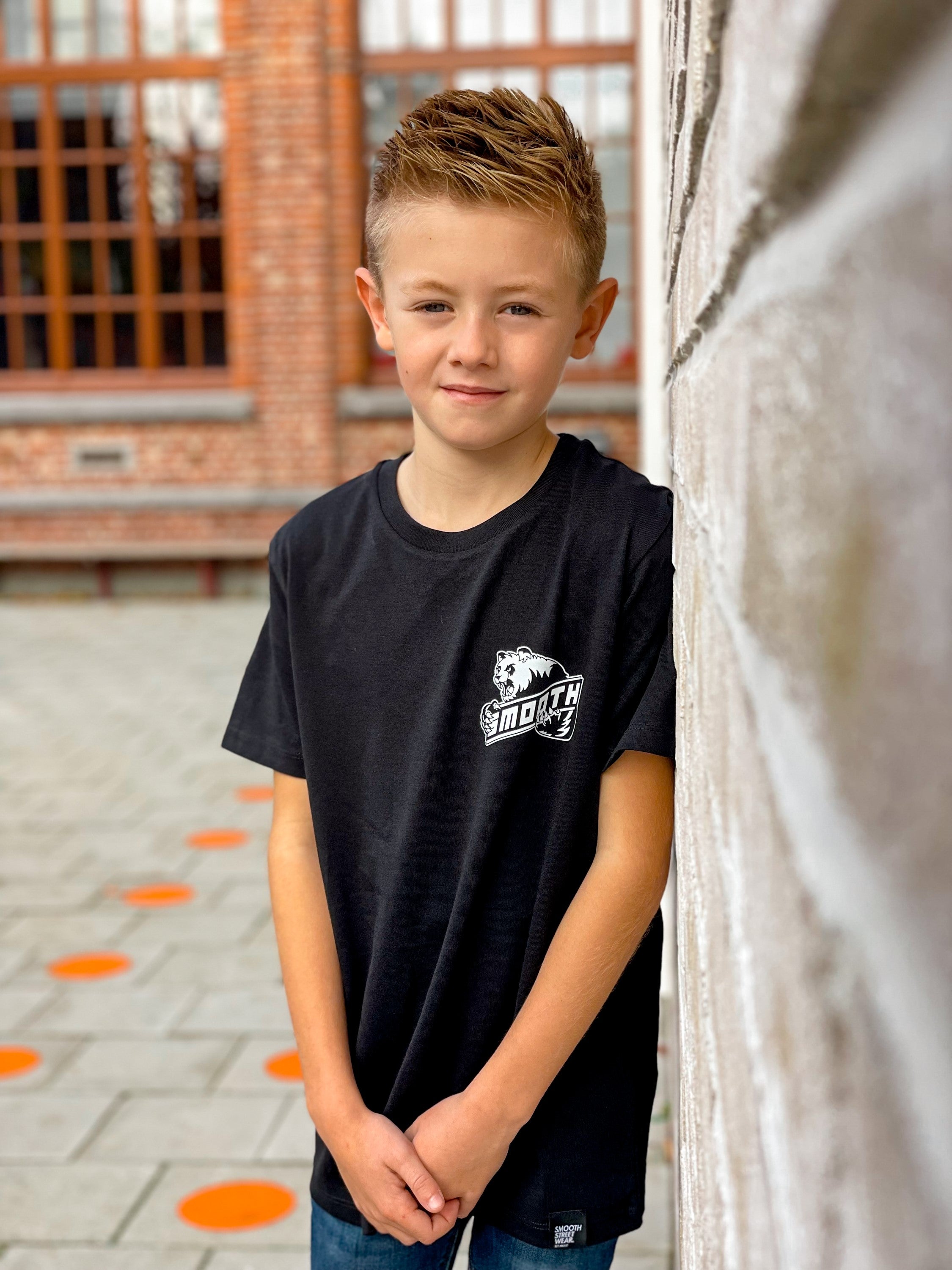 Black Kids T / Bad Panda White Front+Back Boys