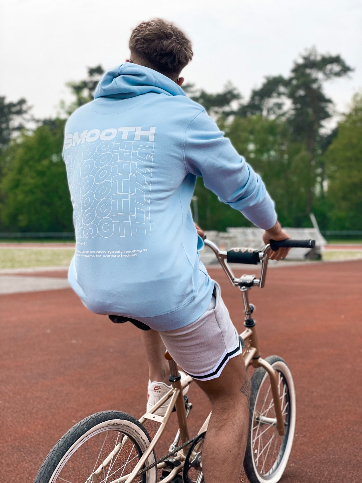 Sky Blue Hoodie / Warp White Men