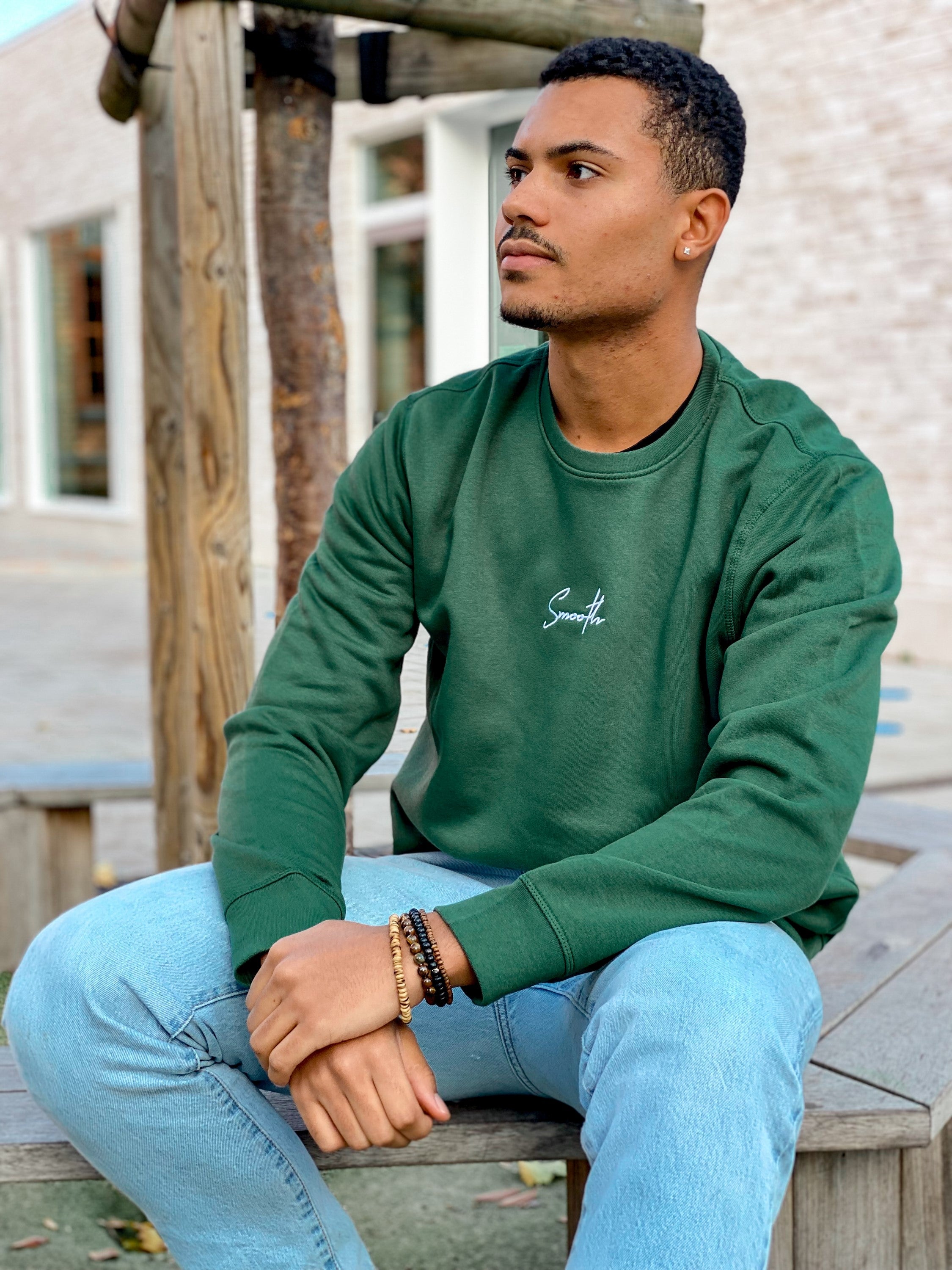 Bottle Green Crew / Signature White Men